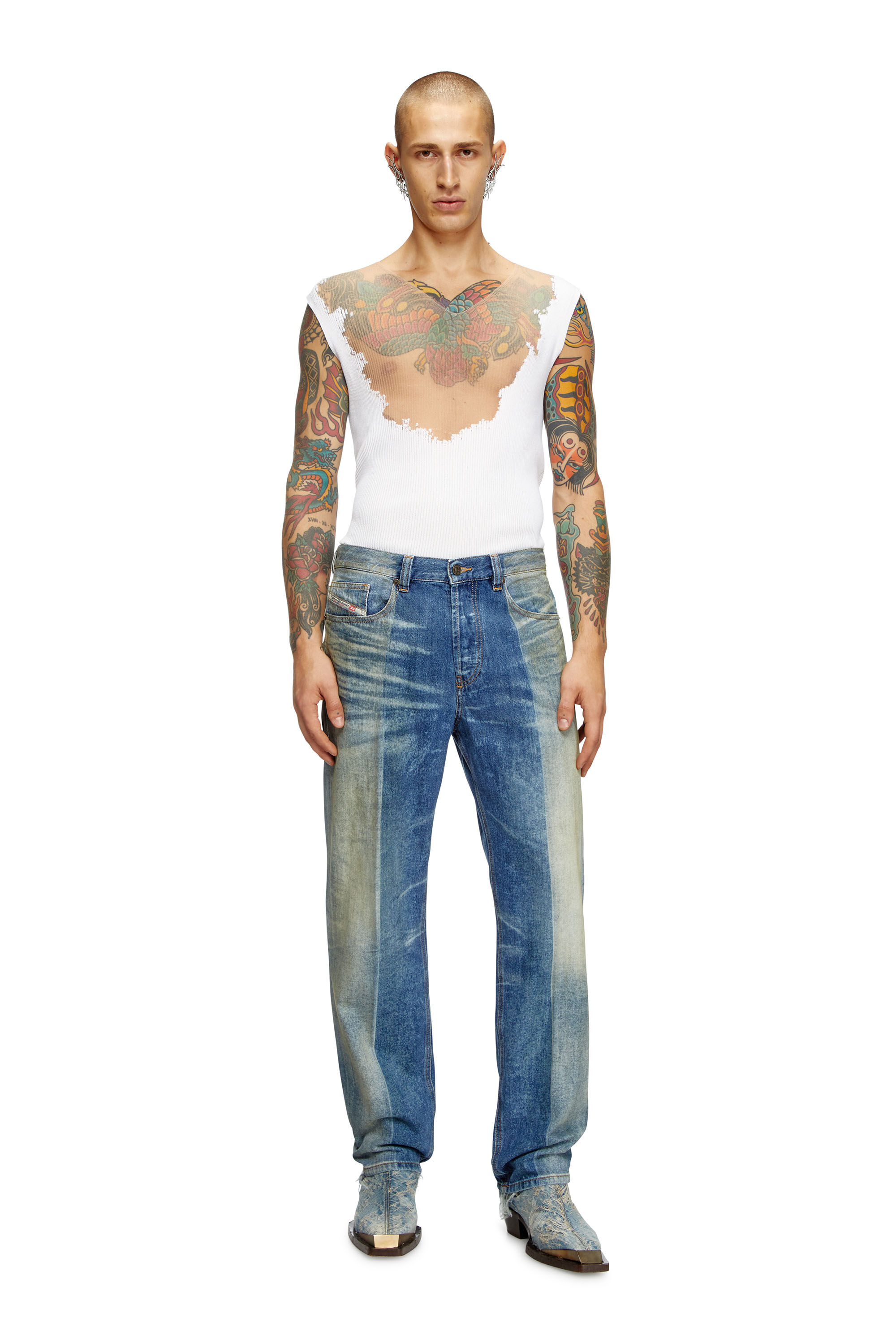 Diesel - Man Straight Jeans 2010 D-Macs 09L04, Medium blue - Image 1