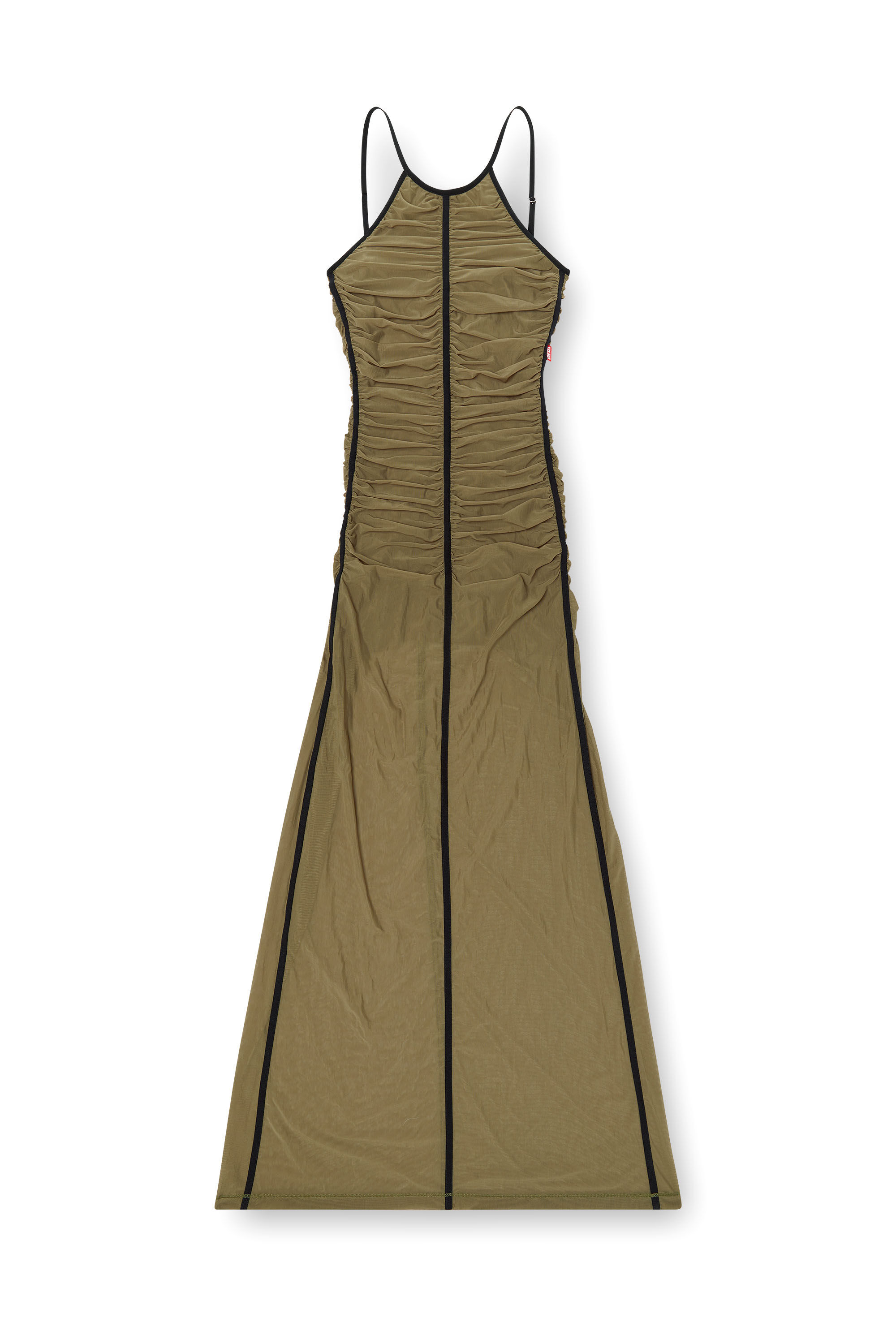 Diesel - D-AMAMI, Abito lungo con spalline sottili Donna in Verde - 2