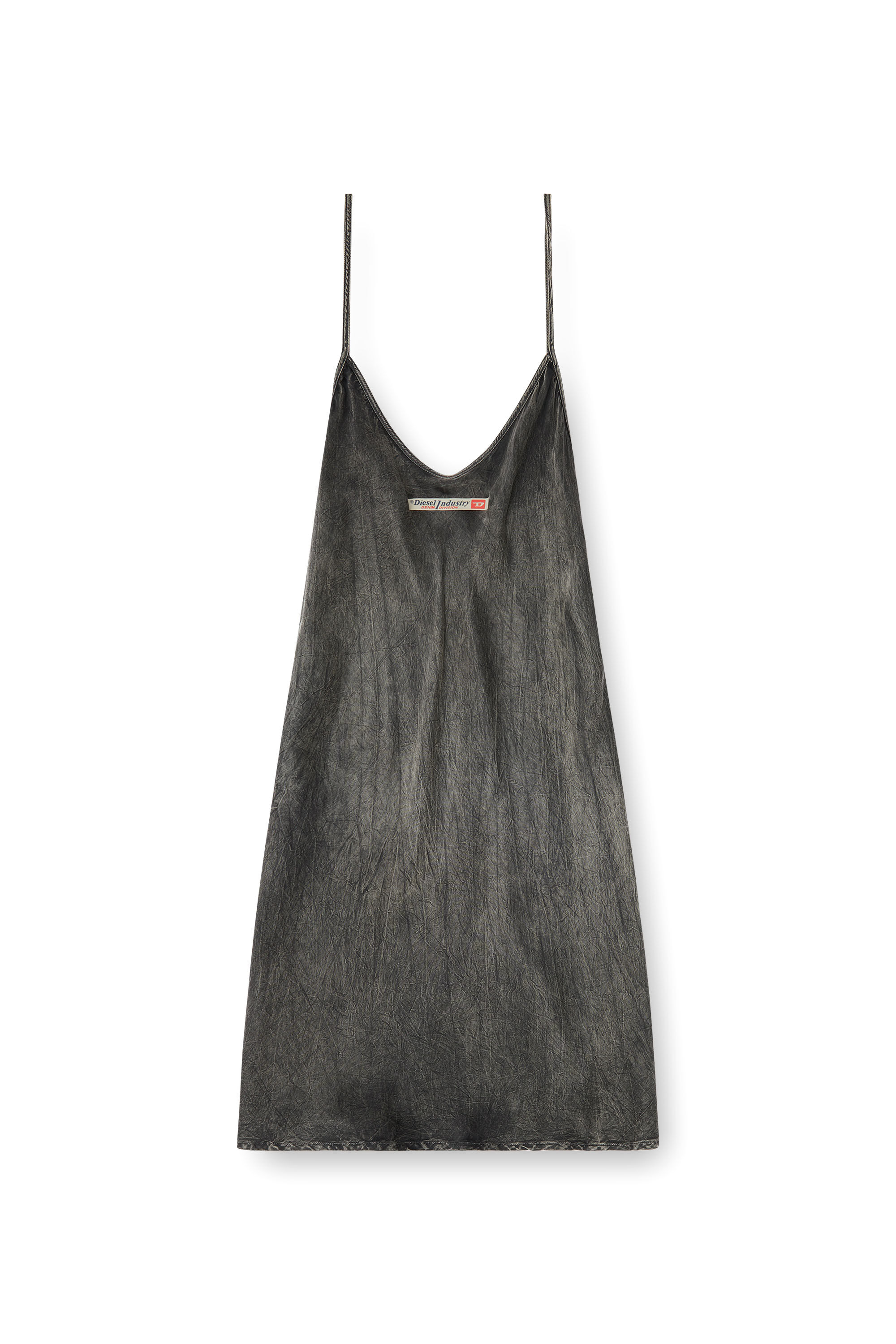 Diesel - CASSIDY-DNM, Damen Tr&auml;gerkleid aus Viskose mit Spaghettitr&auml;gern in null - 2