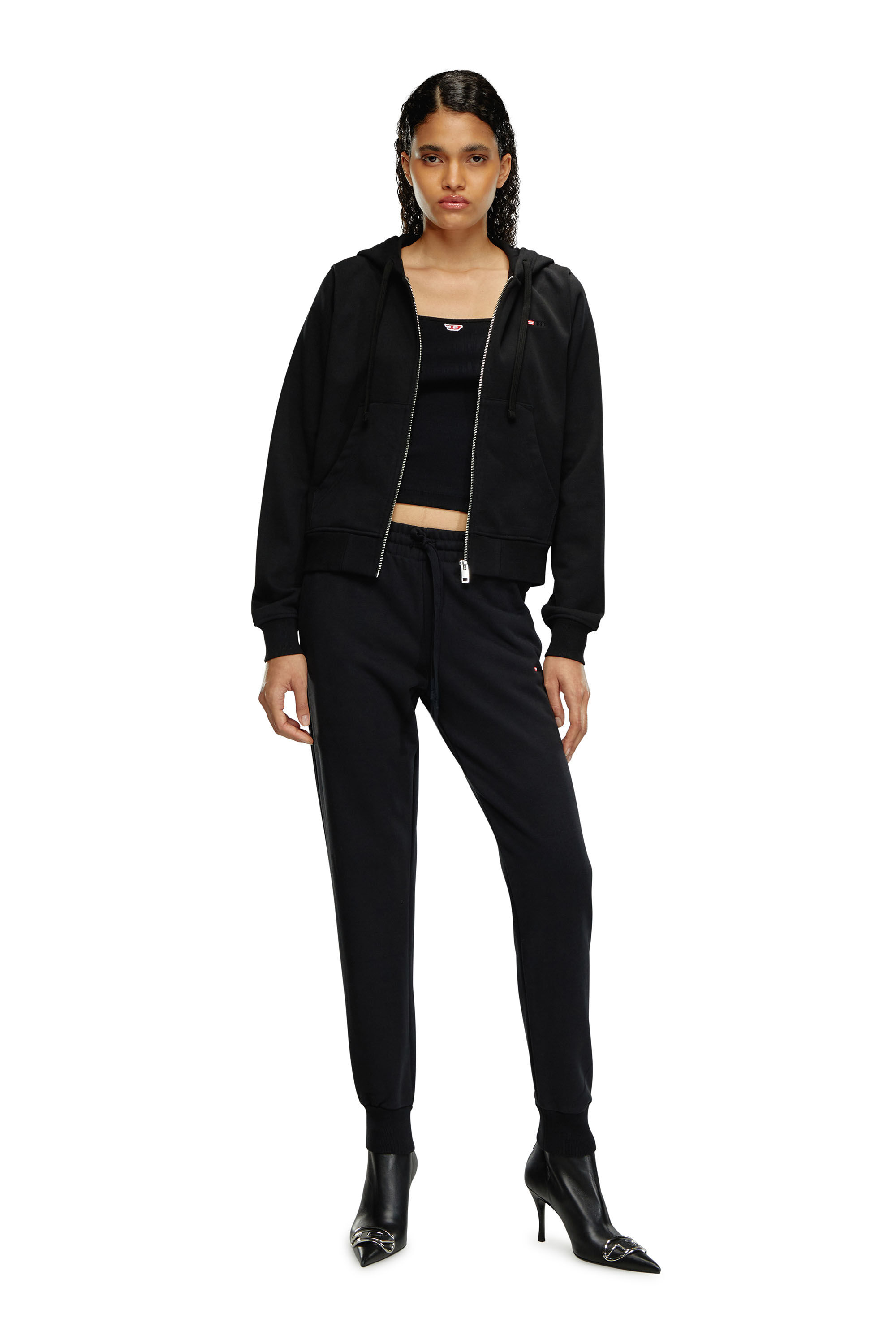 Diesel - F-REGGY-HOOD-ZIP-MICRODIV, Noir - Image 1