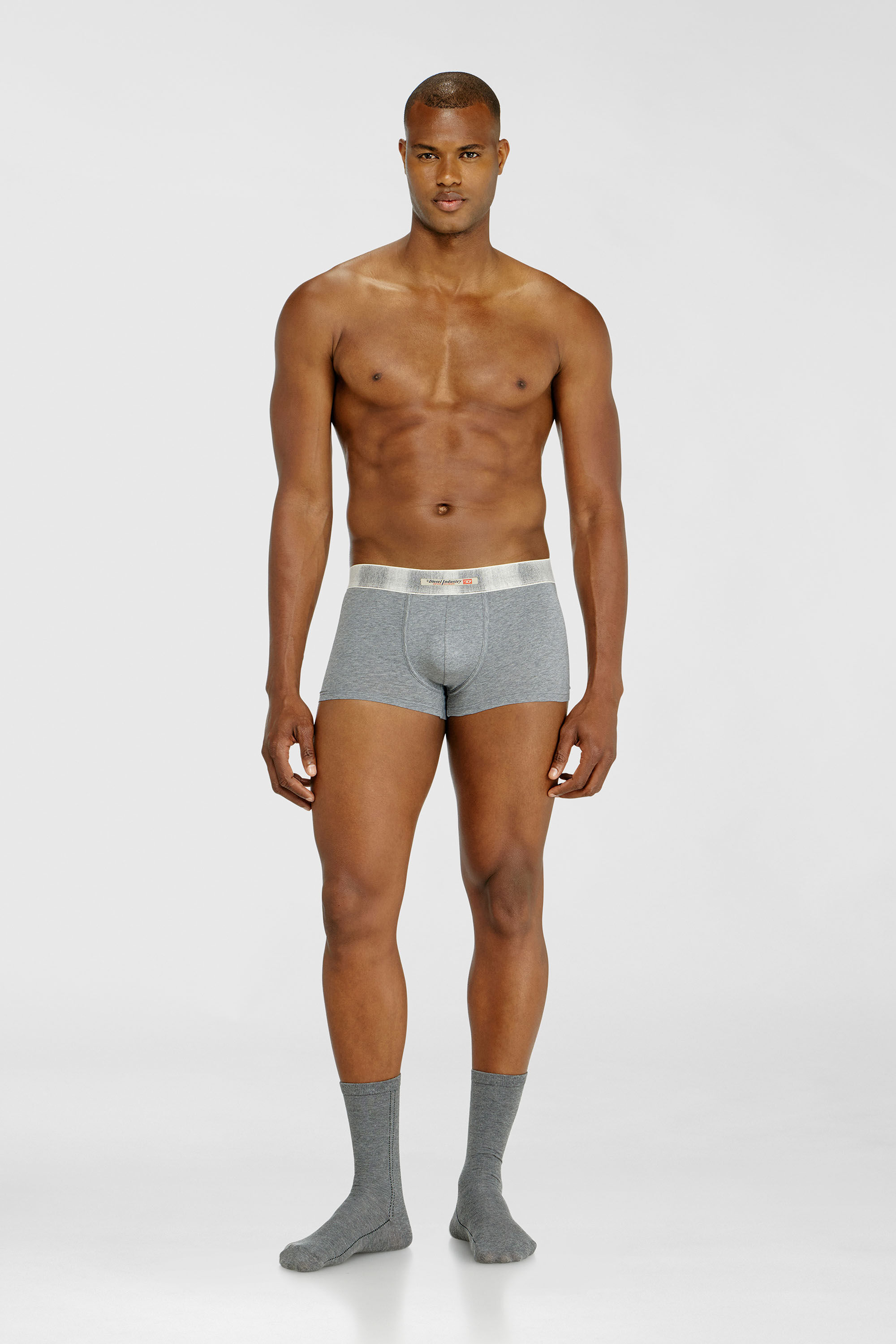 Diesel - DAMIEN-DNM-3PACK, Set da tre boxer in cotone elasticizzato con fascia in raso Uomo in Multicolor - 1