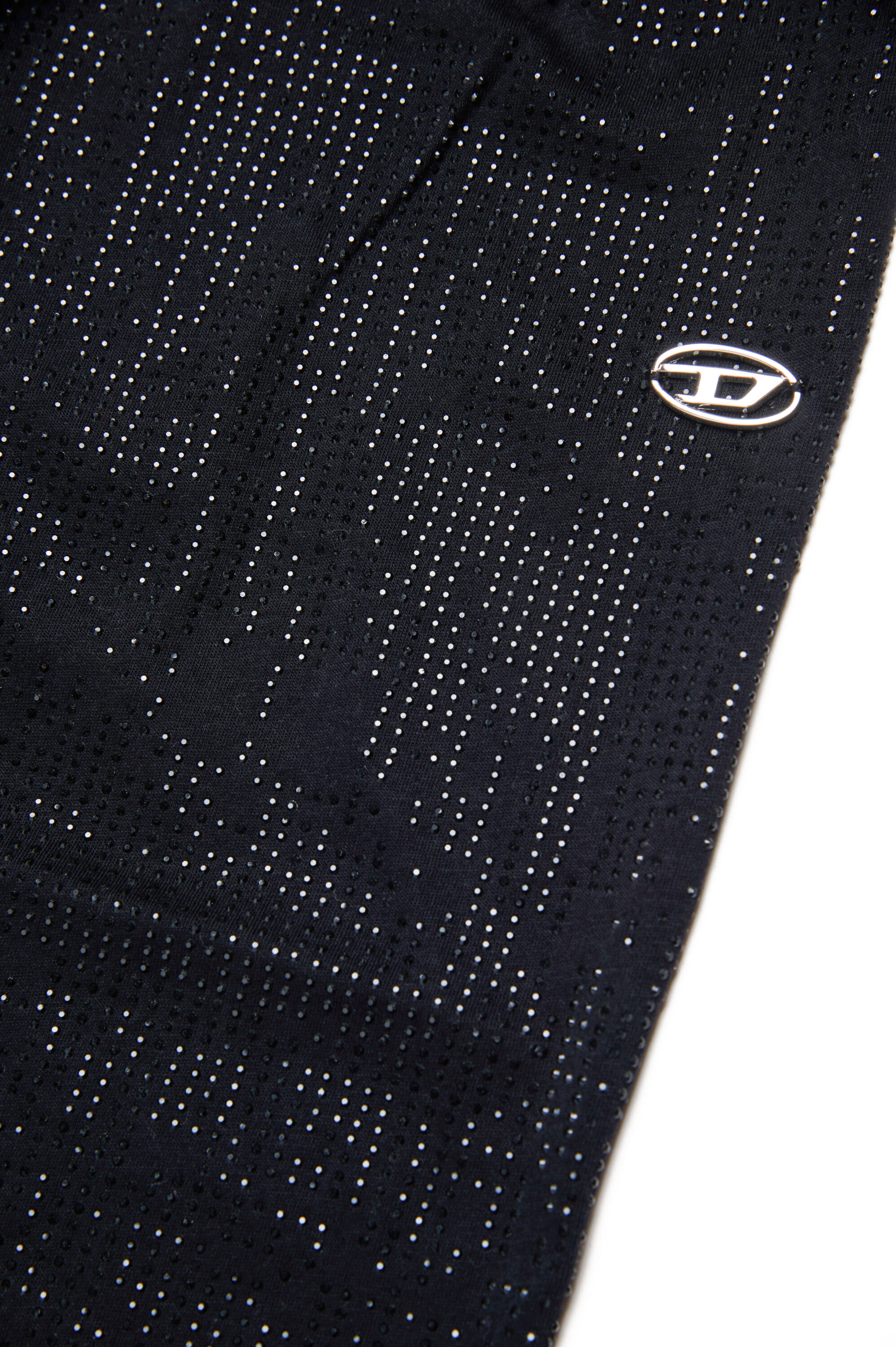 Diesel - PSTRASSTUDS, Femme Pantalon en coton avec micro-strass in Noir - Image 4