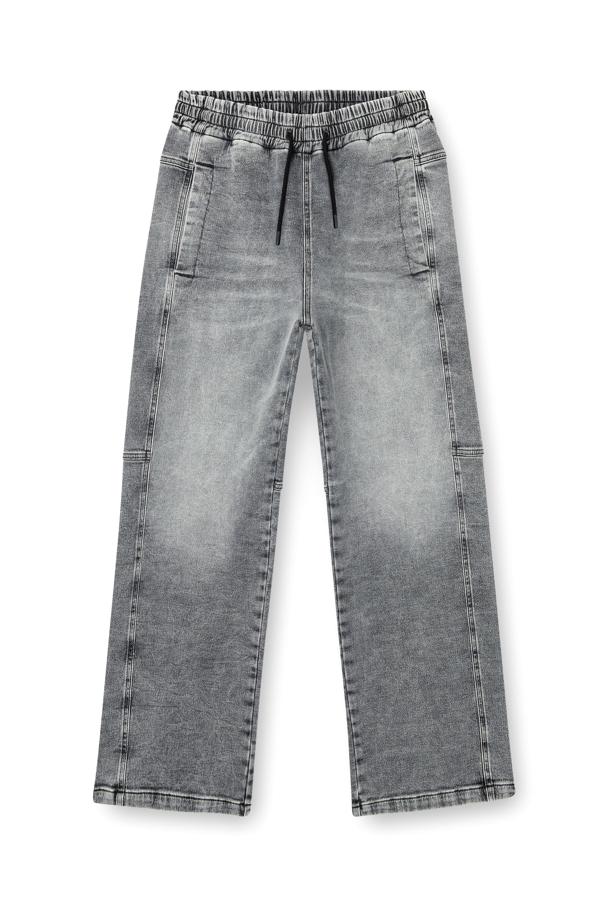 Diesel - Relaxed D-Martyans Track Denim 0BEBR Mixte, Noir/Gris foncé - Image 2