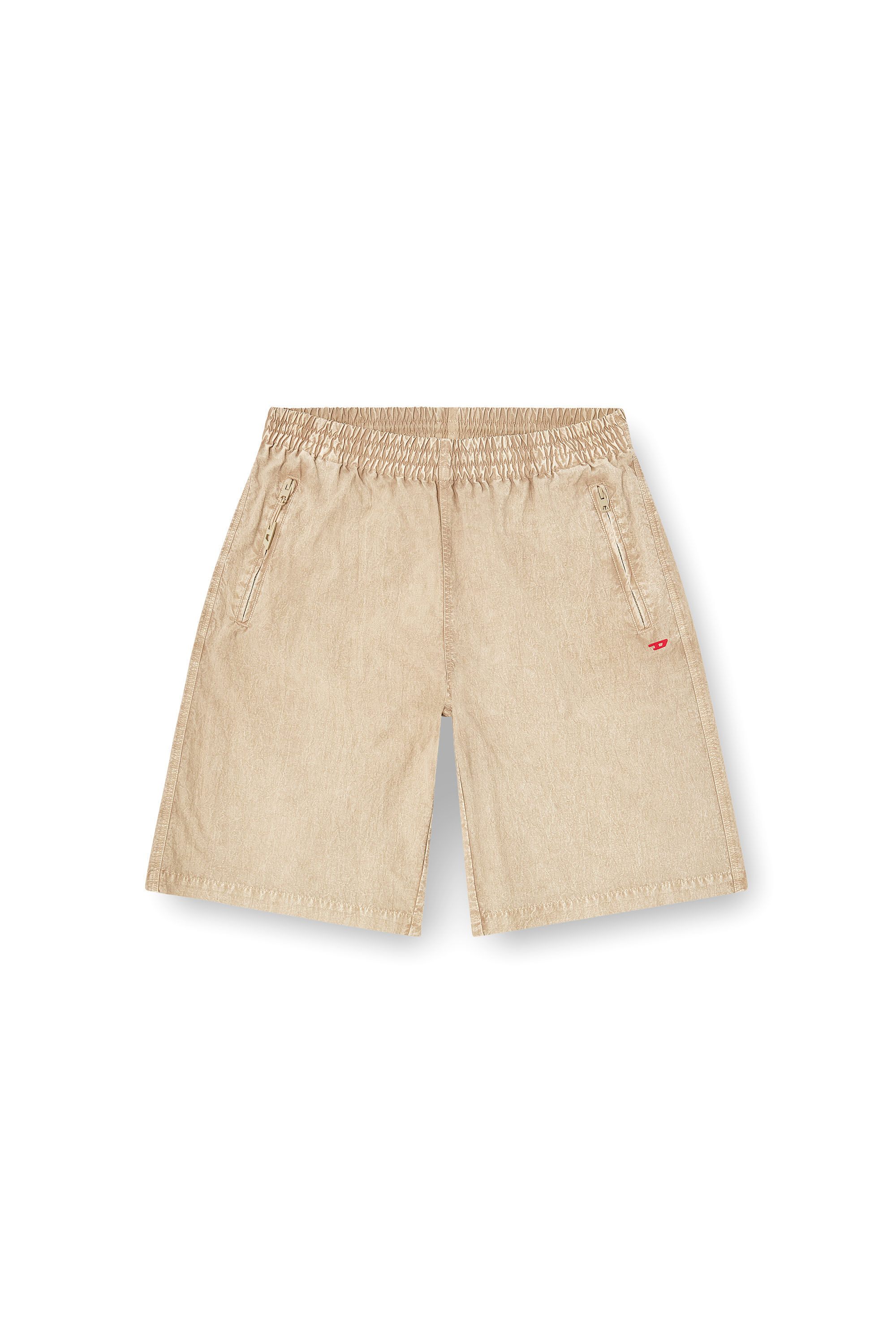 Diesel - P-THECK-SHORT-PLBH, Pantaloni corti in nylon lavorato Uomo in Beige - 2