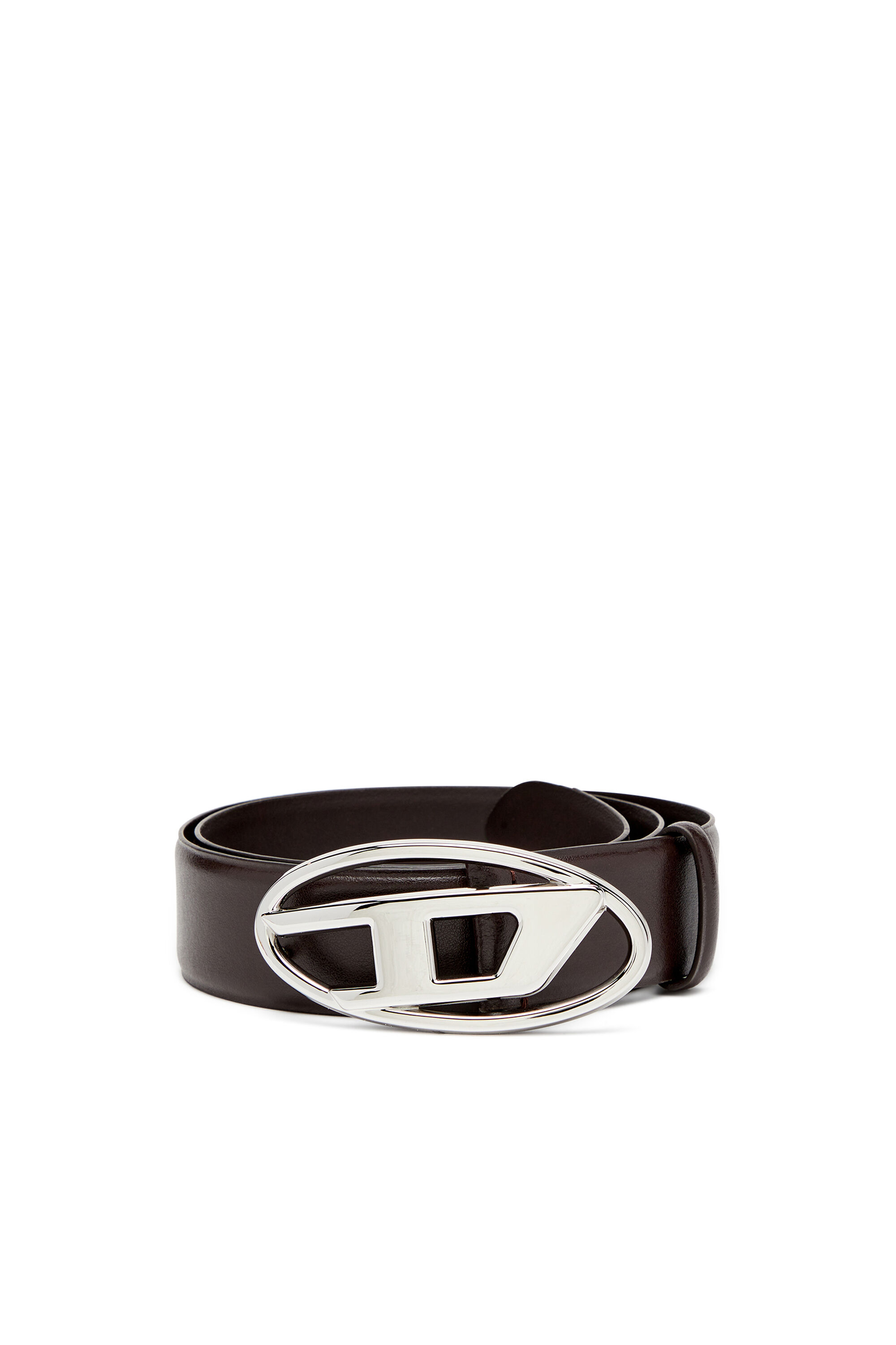 Diesel - B-1DR, Ceinture en cuir avec boucle en D ovale Homme in Marron - 1