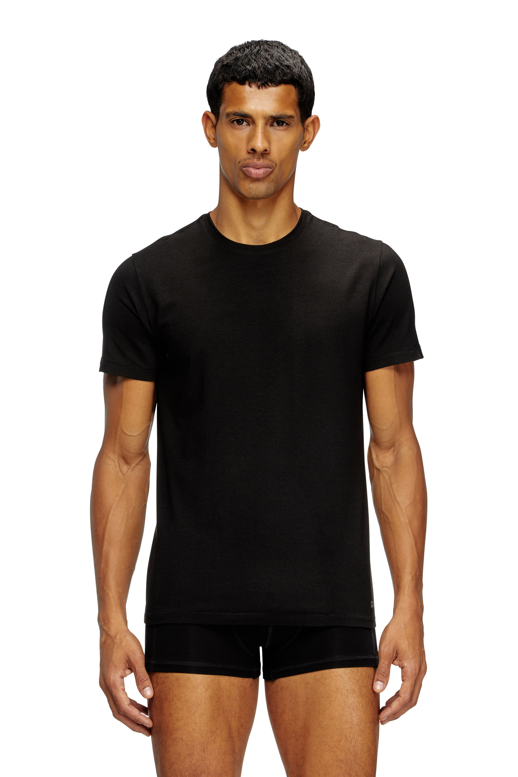 Diesel - RANDAL-D-MONO-2PACK, Set da due T-shirt in jersey fluido Uomo in Nero - 3
