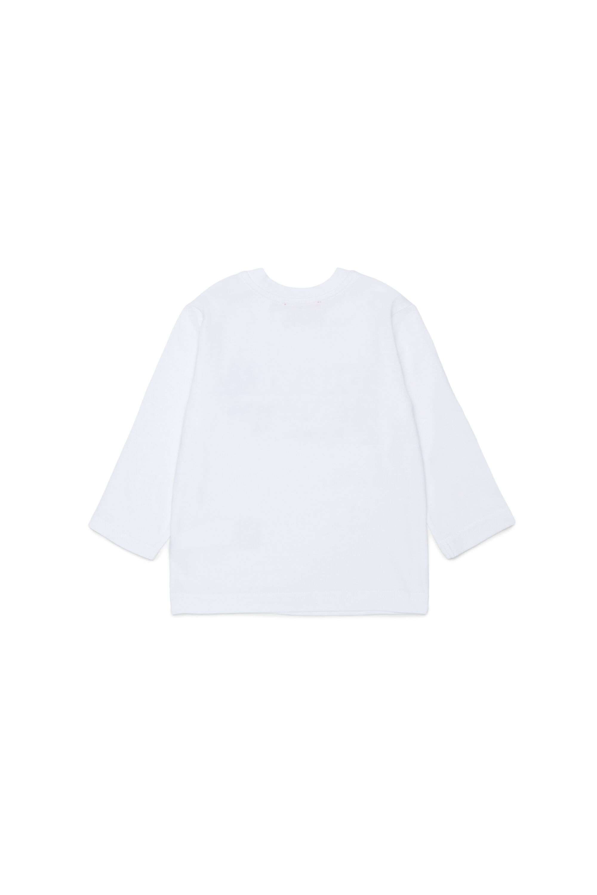 Diesel - TLODIMB, T-shirt &agrave; manches longues avec imprim&eacute; Diesel Industry Homme in Blanc - 2