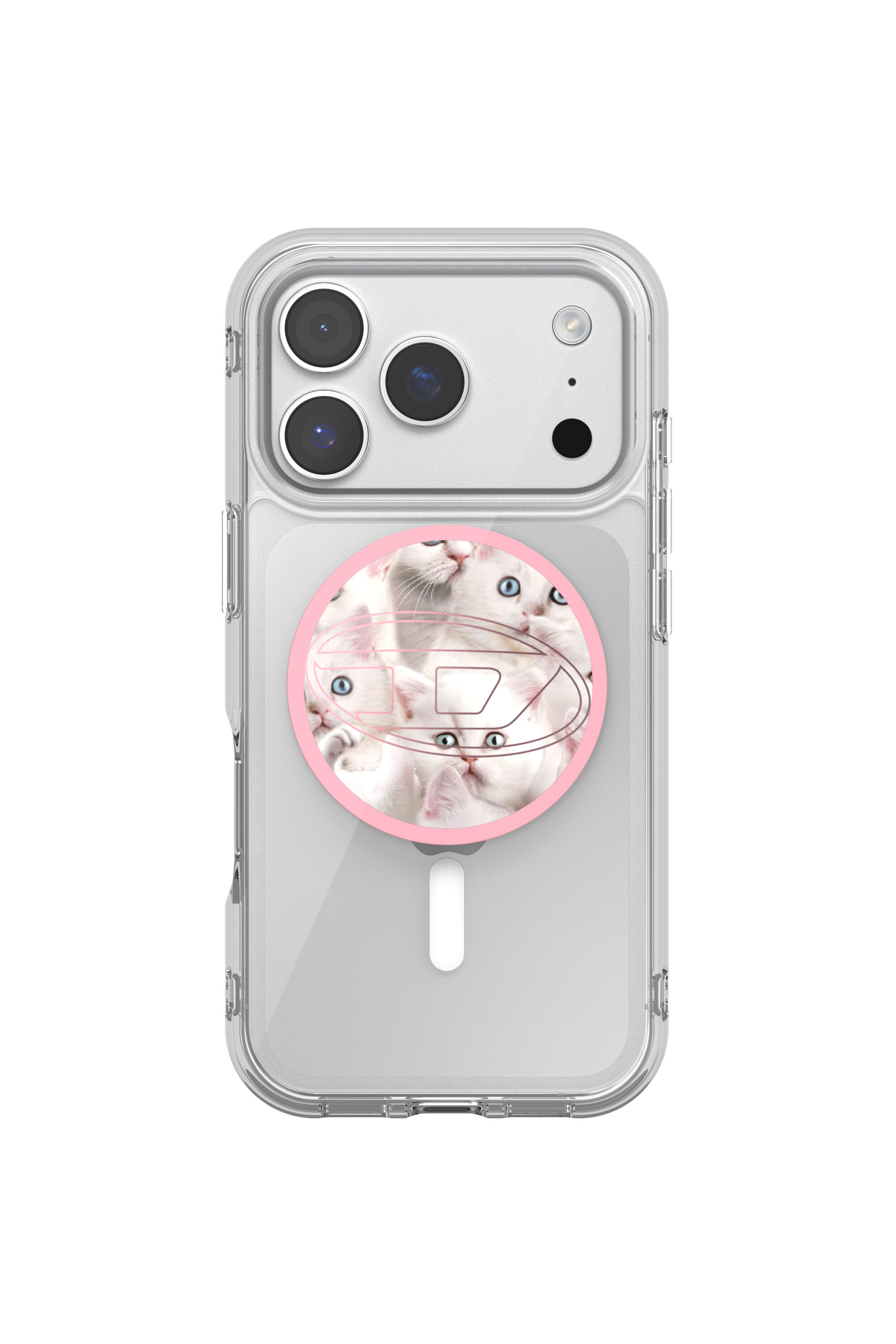 Diesel - 60452  GRIP CASE, Oval D Cats Magsafe Gripstand Mixte in Rose - 2