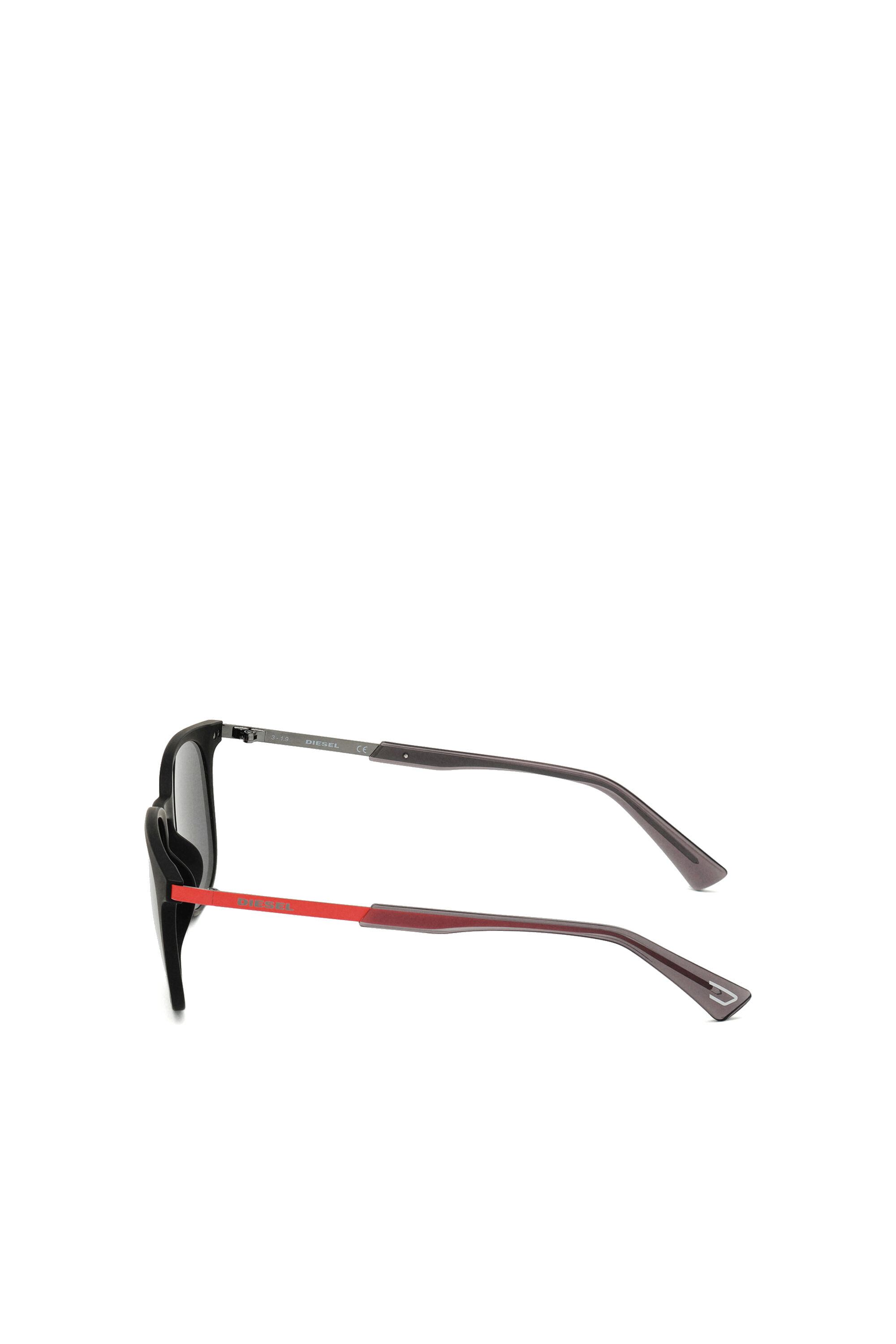 Diesel - DL0311, Lunettes de soleil unisexes injectées Mixte in Noir - 4