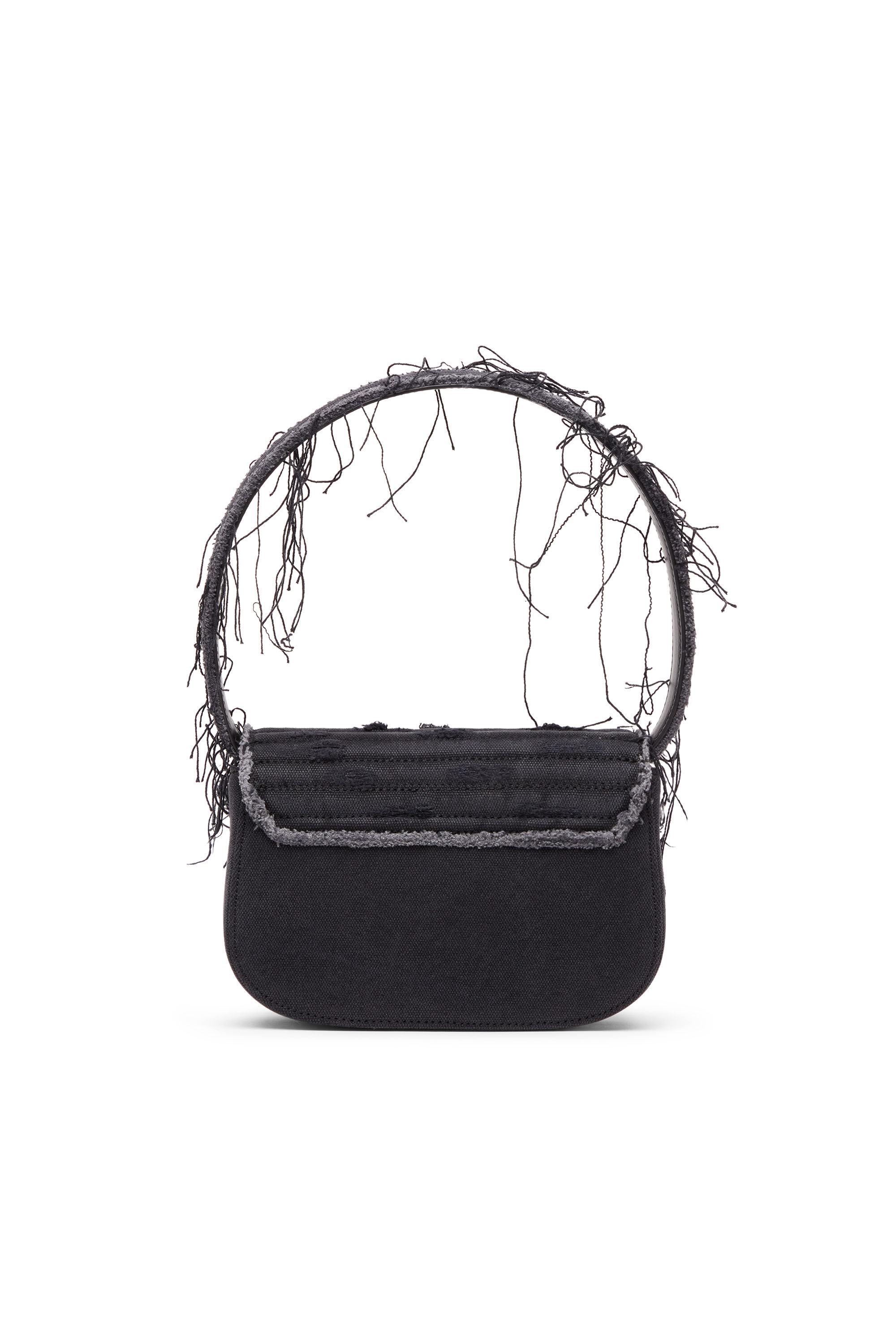 Diesel - 1DR, 1DR-Iconica borsa a spalla in tela e pelle Donna in Nero - 3