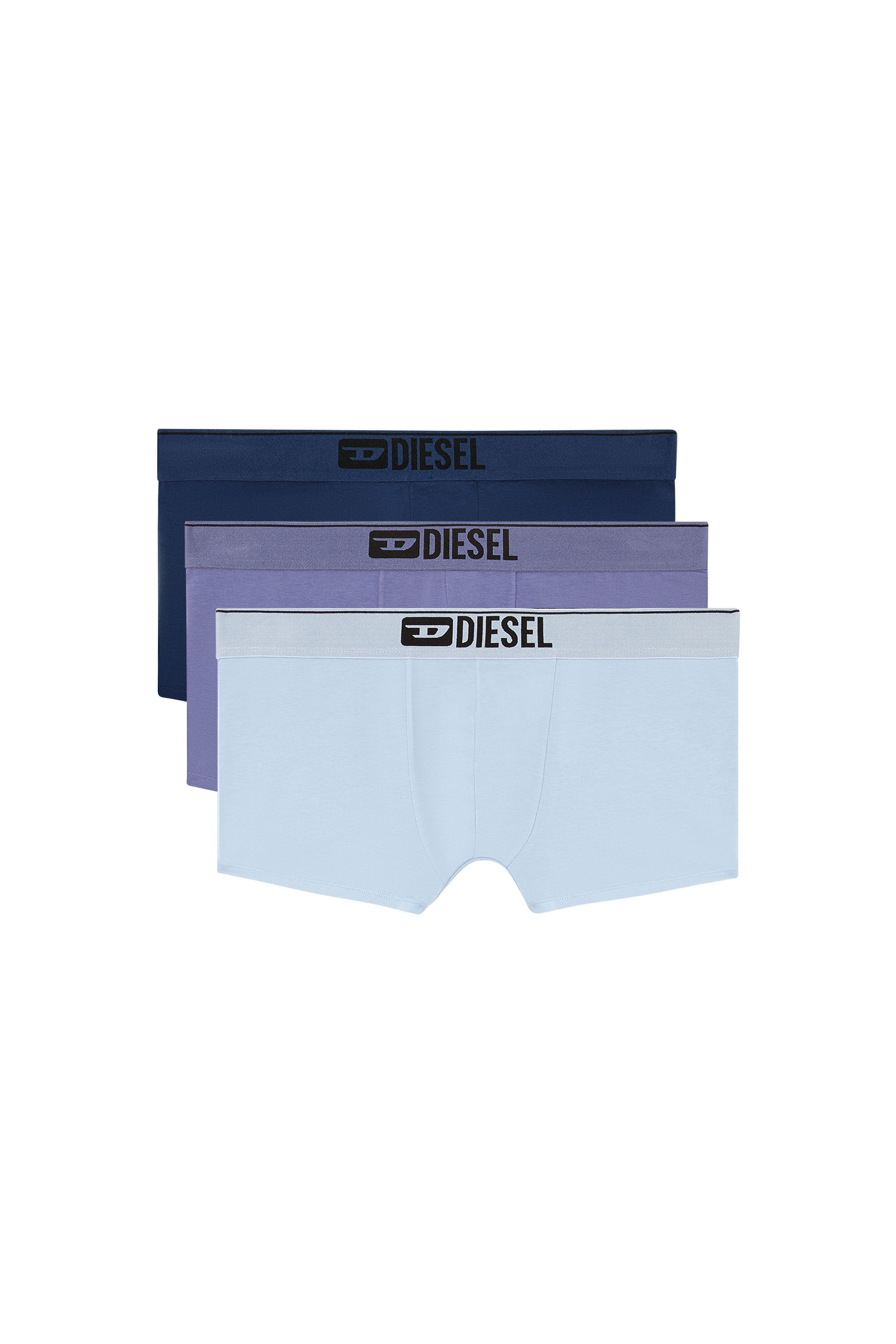 Diesel - UMBX-DAMIENTHREEPACK, Set di tre boxer tinta unita Uomo in Blu - 2
