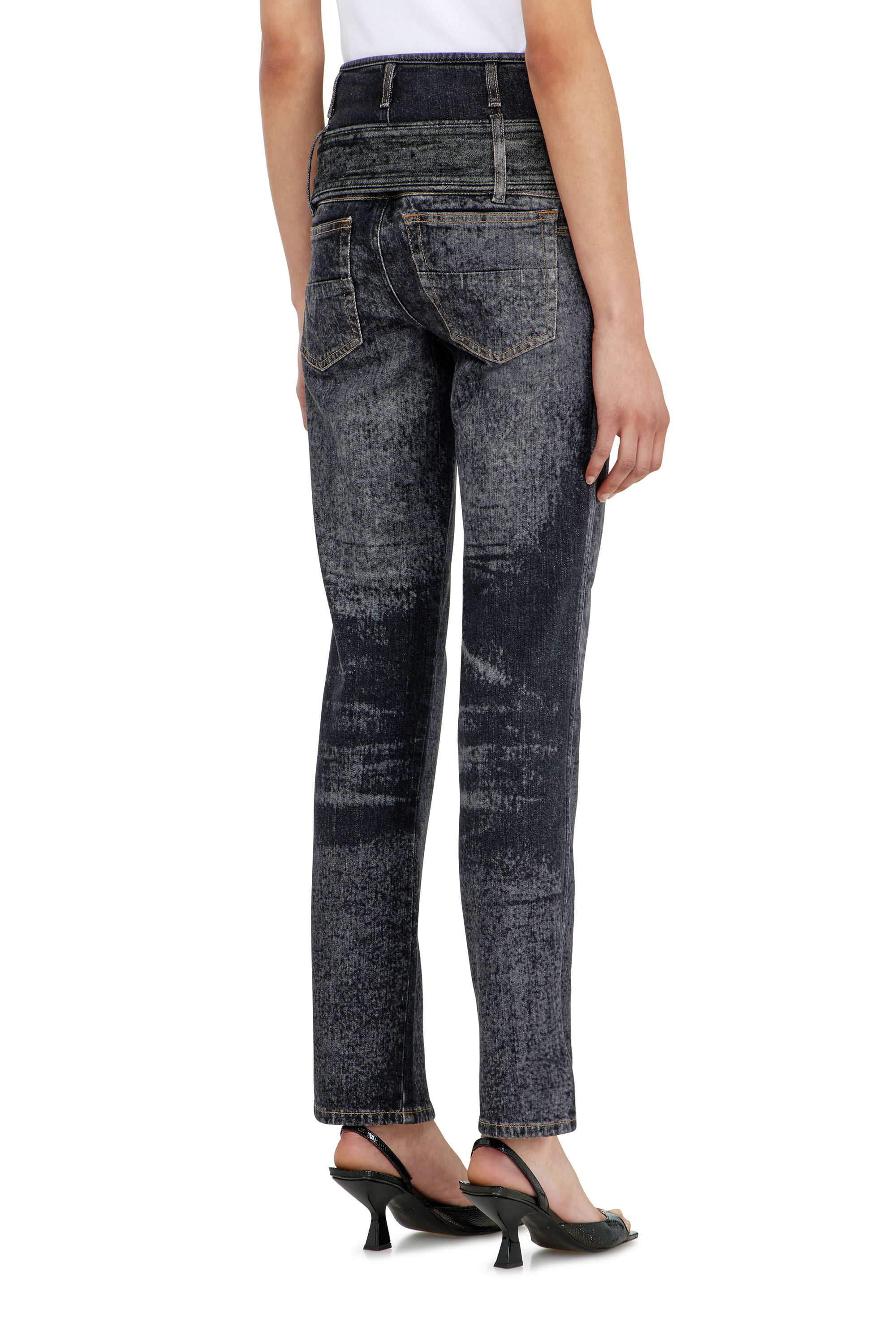 Diesel - Slim Jeans D-Gorina 09Q30 Femme, Noir/Gris fonc&eacute; - Image 5