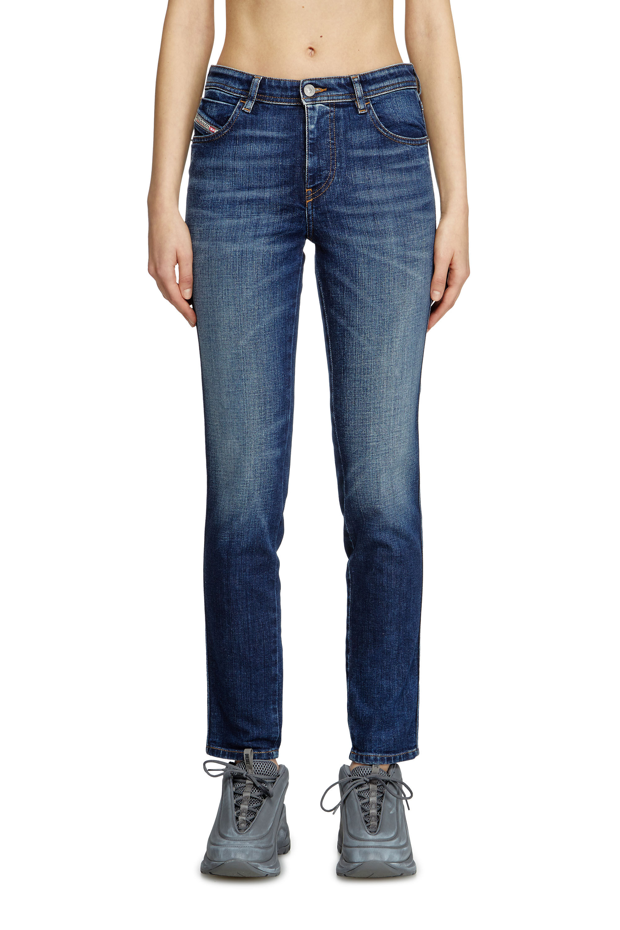 Diesel - Skinny Jeans 2015 Babhila 09L03 Donna, Blu medio - Image 3