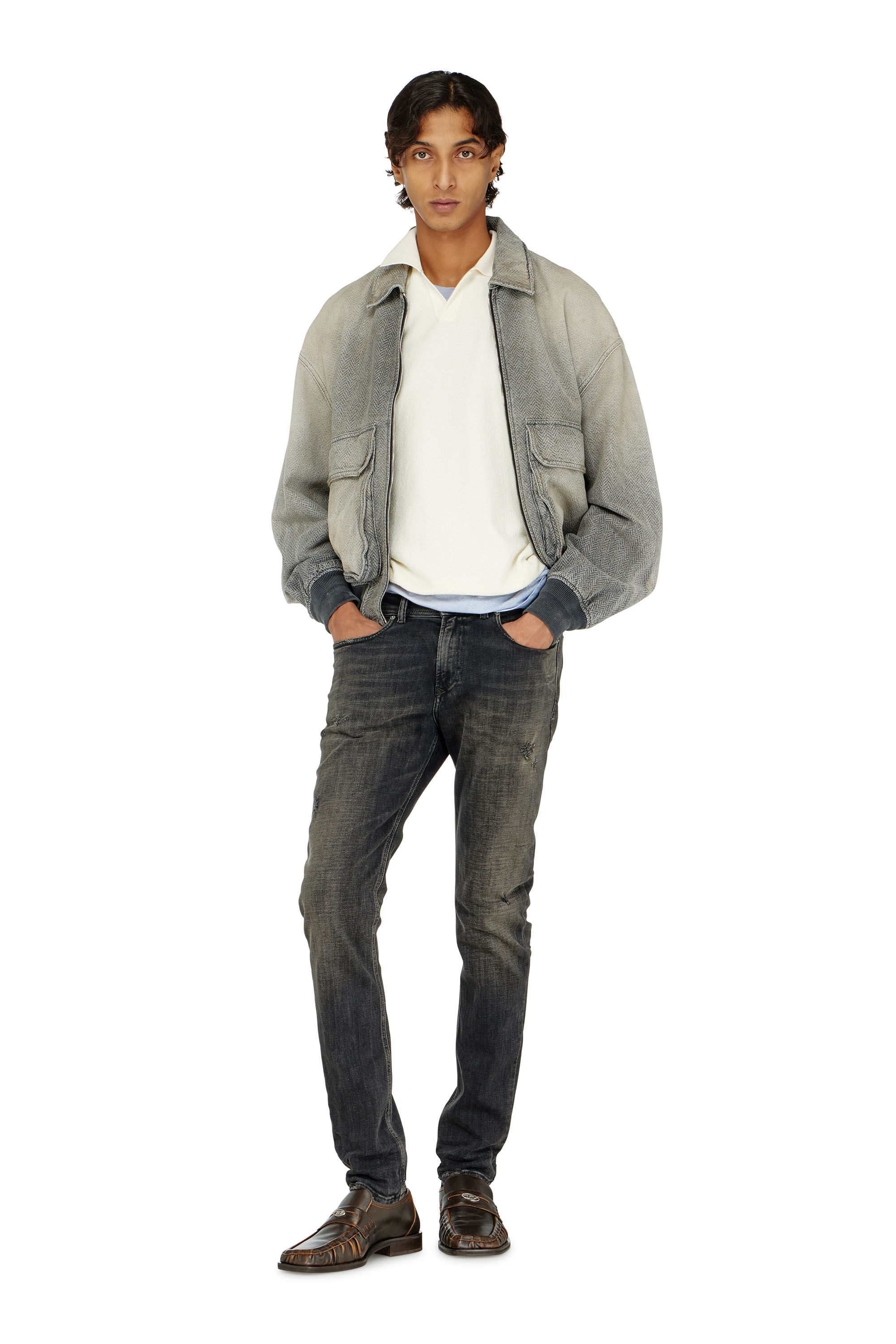 Diesel - Skinny Jeans 1979 Sleenker 09P77 Homme, Noir/Gris fonc&eacute; - Image 1
