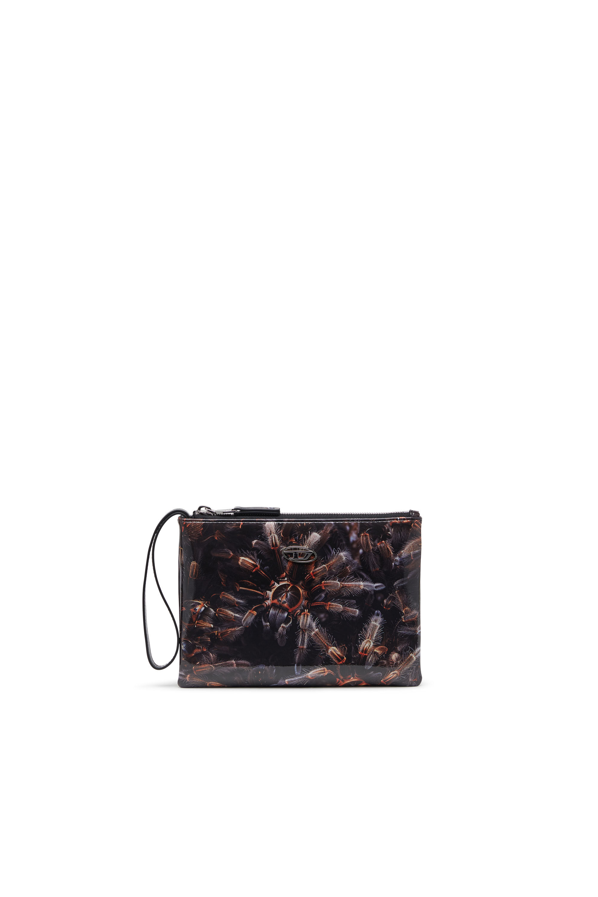 Diesel - PLAY POUCH II, Pouch in PU lucido stampato Donna in Nero - 1