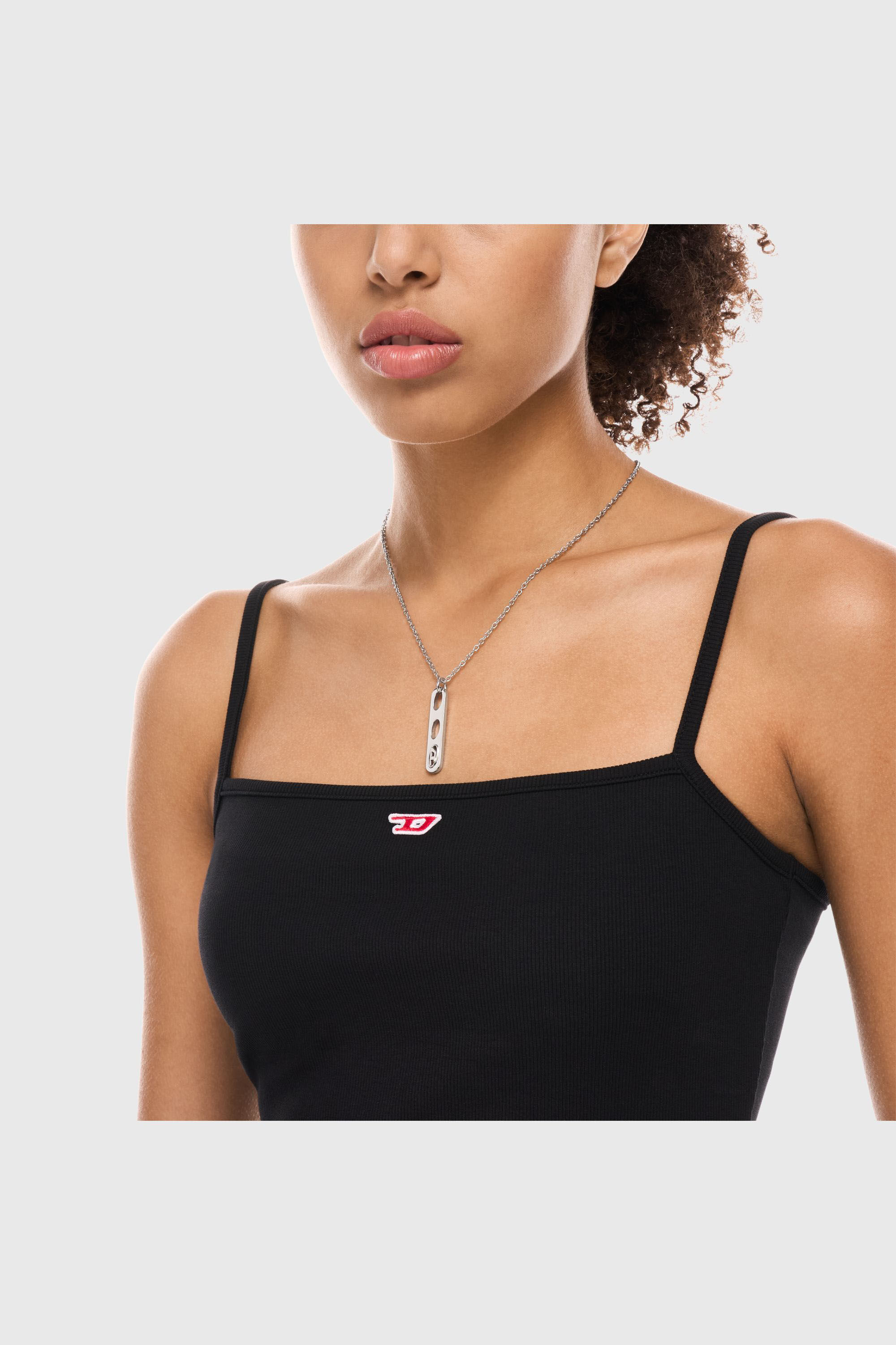 Diesel - DX166240 JEWELLERY, Collier pendentif en acier inoxydable Mixte in Gris argent&eacute; - 3
