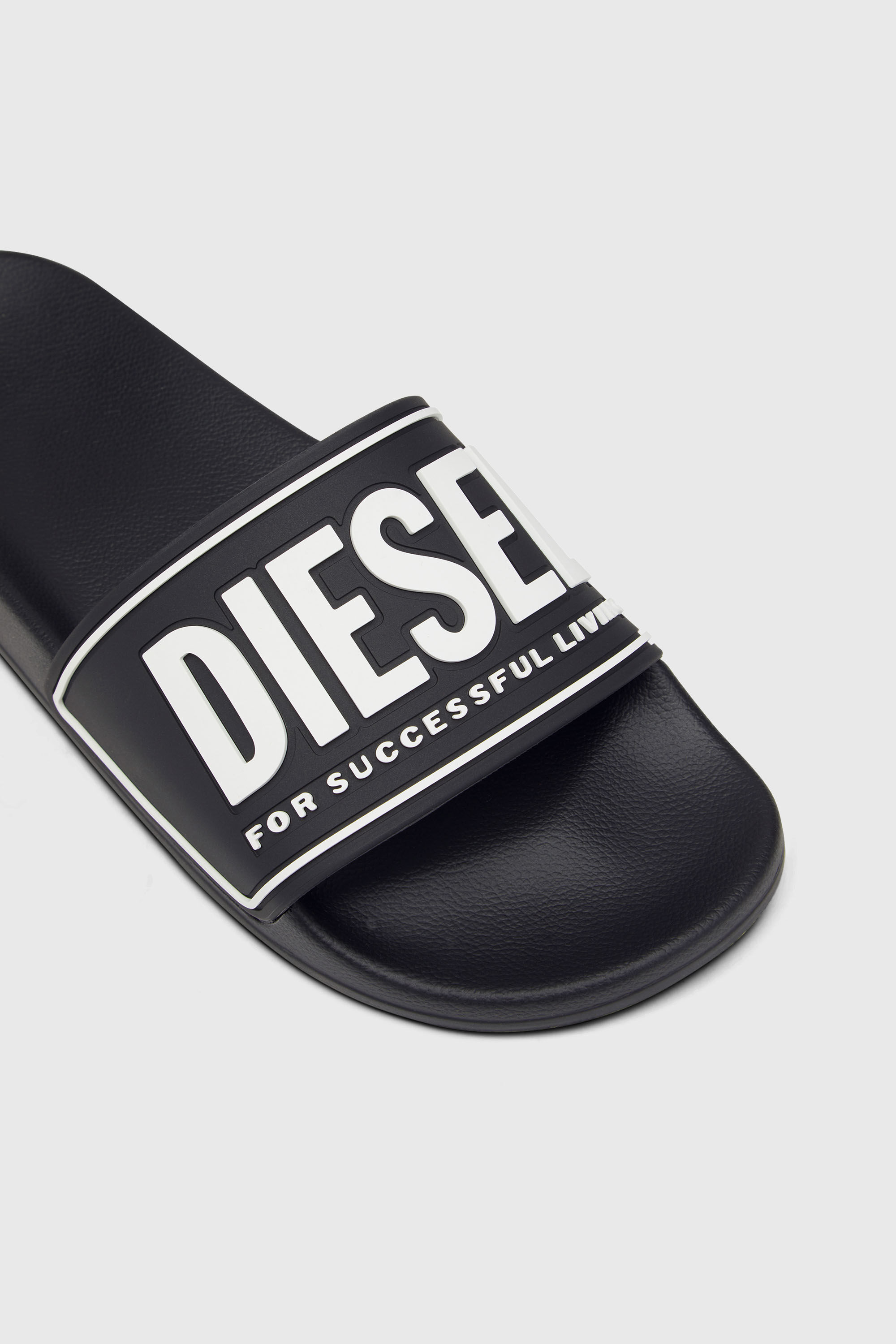 Diesel - SA-MAYEMI CC W, Sa-Mayemi-Ciabatte in gomma con logo in rilievo Donna in Nero - 6