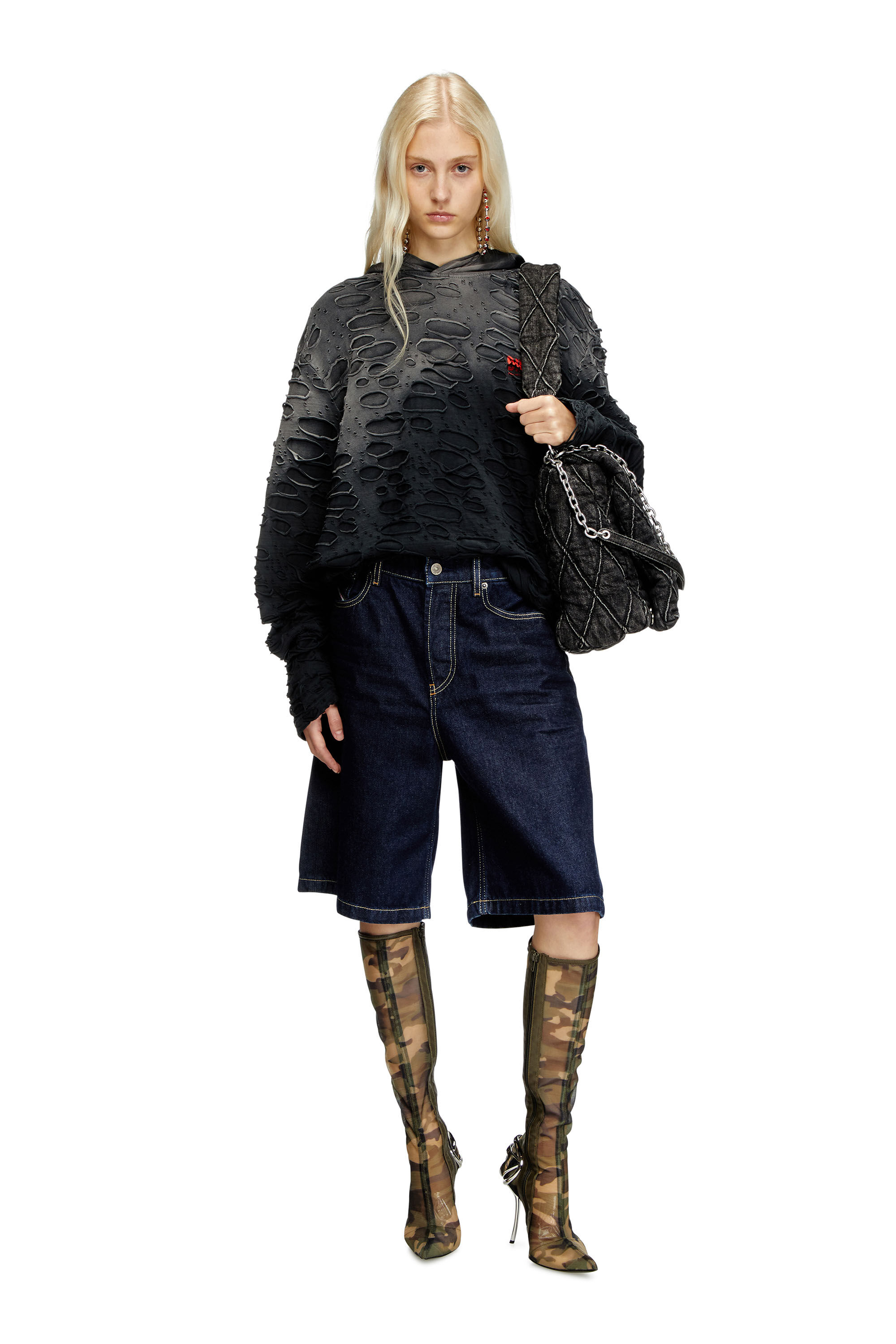 Diesel - DE-SIRE-SHORT, Short in denim clean-wash Donna in Blu - 1