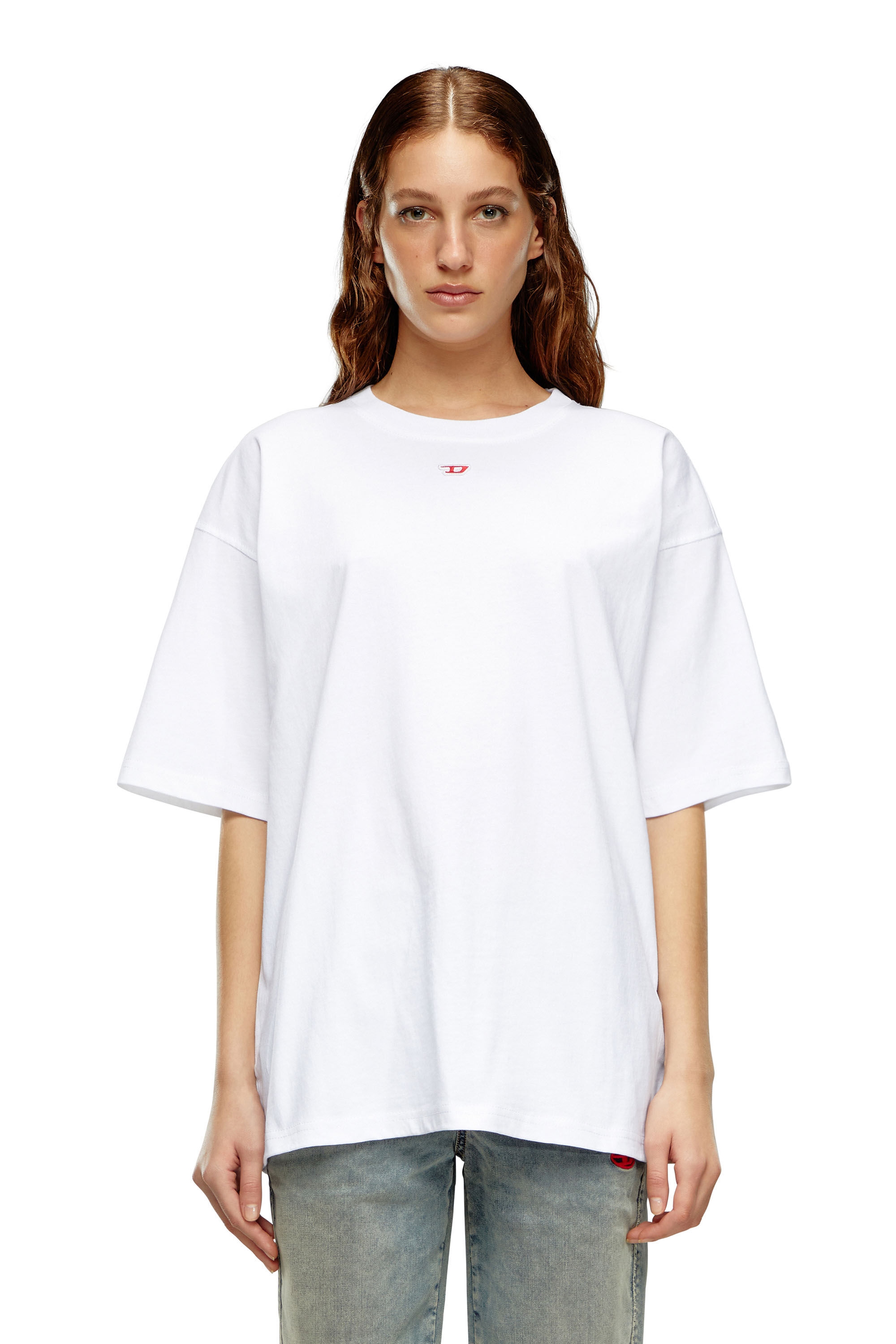 Diesel - T-BOXT-D, Unisex T-shirt con patch D ricamato in Bianco - Image 5
