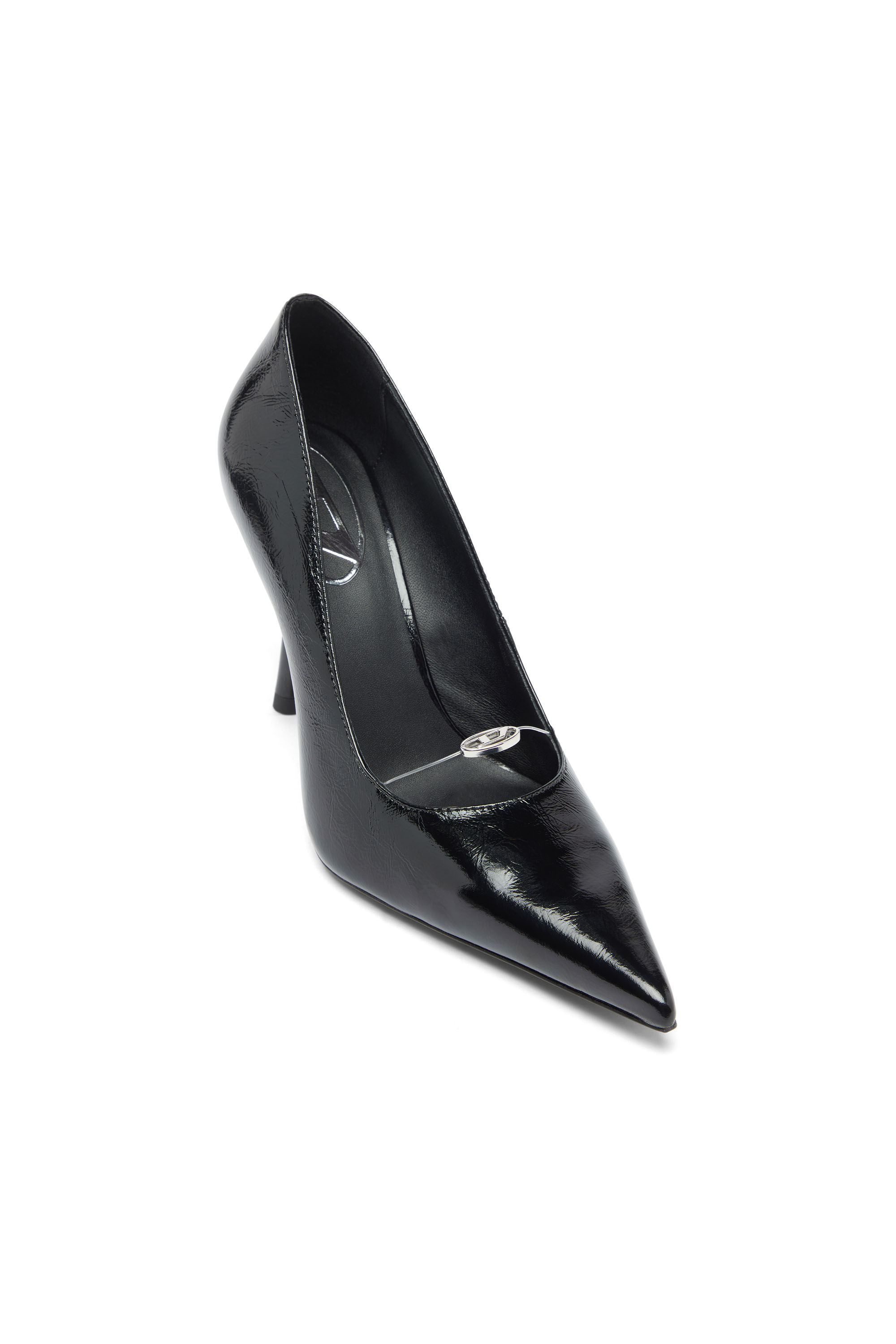 Diesel - D-JEWELS 90 P, D-Ten&Half - Pumps in pelle naplak Donna in Nero - 6