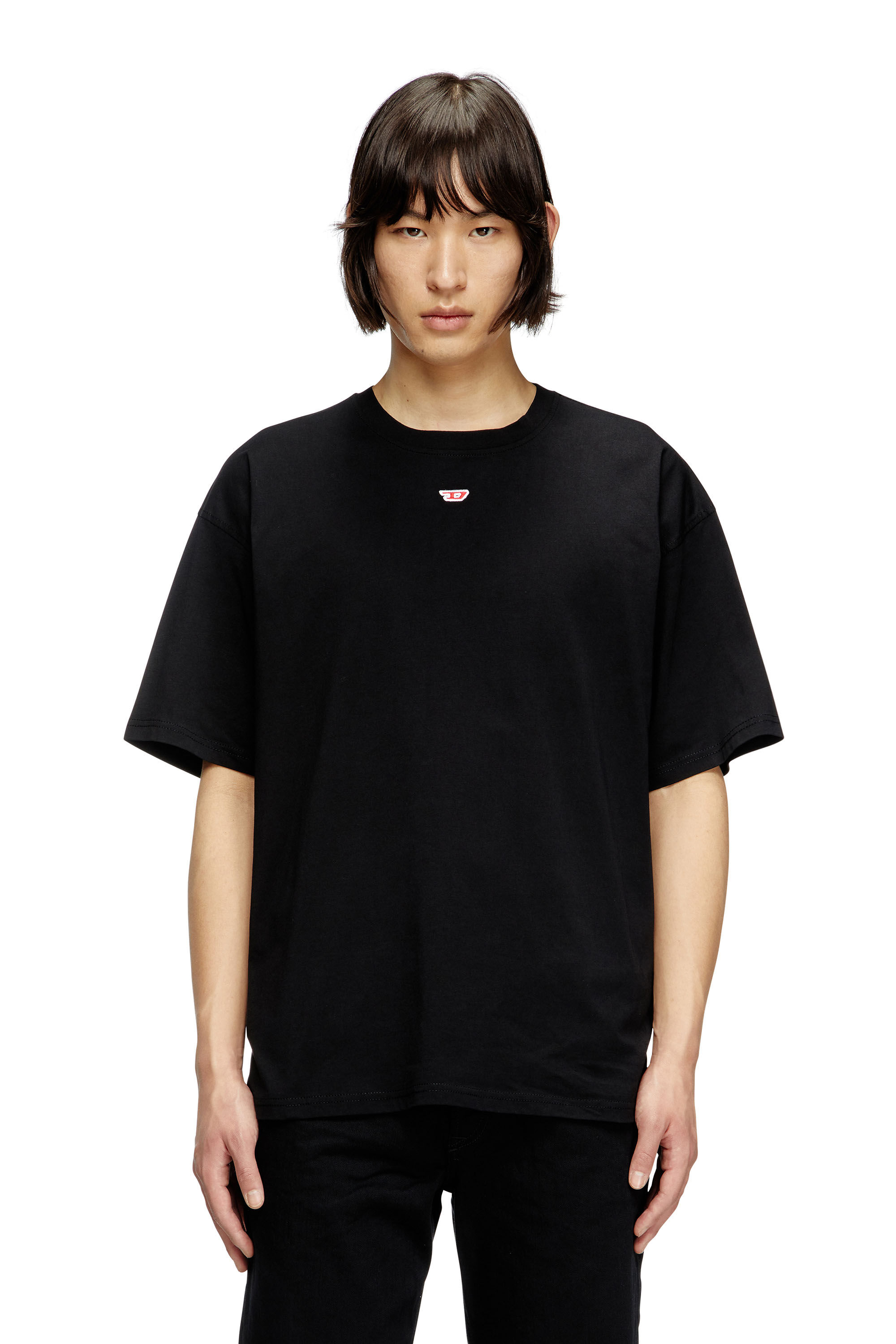 Diesel - T-BOXT-D, T-shirt avec empiècement D brodé Mixte in Noir - 3