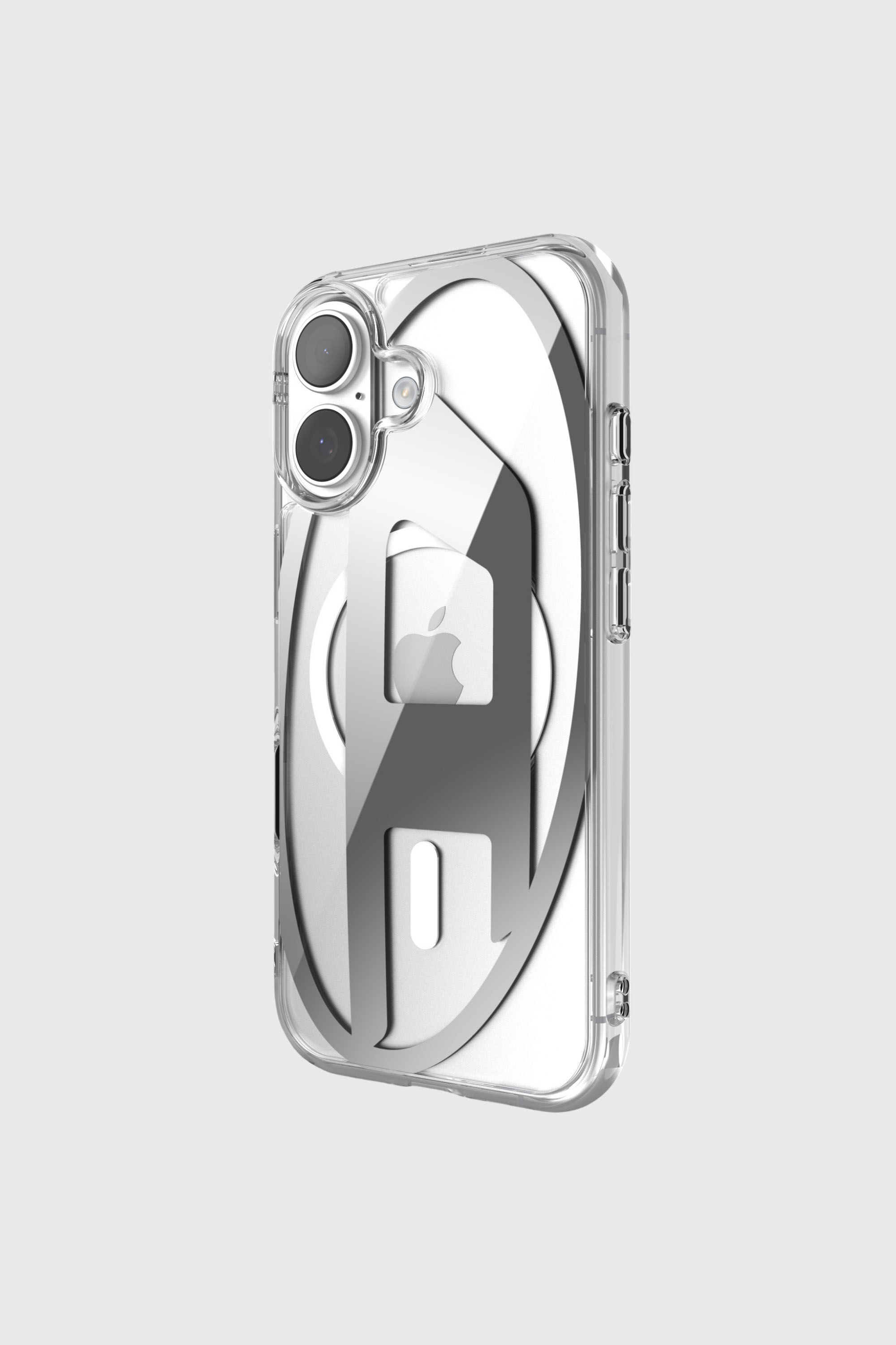 Diesel - 60411 AOP CASE, Custodia Oval D Metallic con Magsafe per iPhone 17 Unisex in Grigio - 3