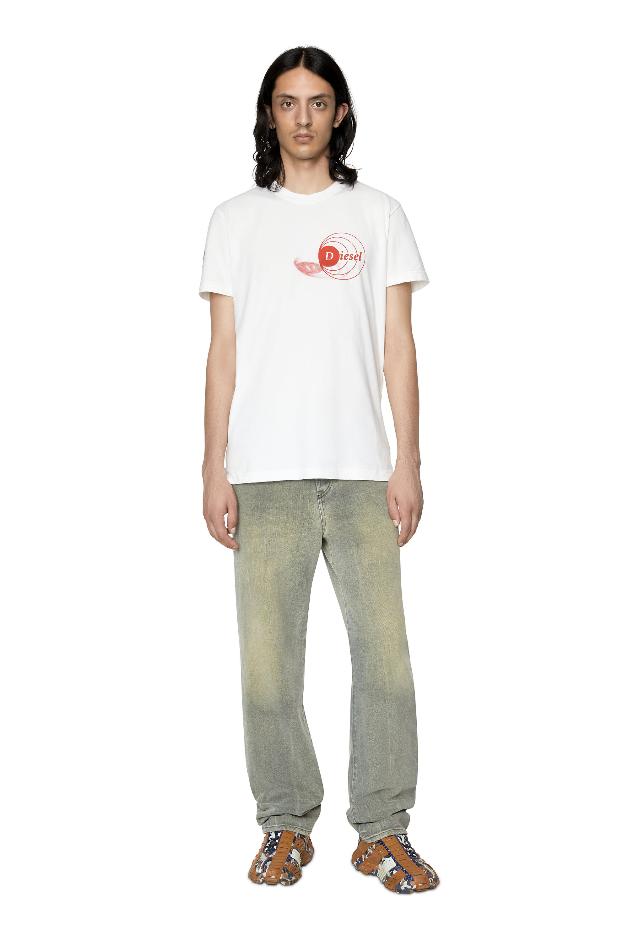 Diesel - 1955 D-Rekiv 09D87 Straight Jeans, Gris Clair - Image 1