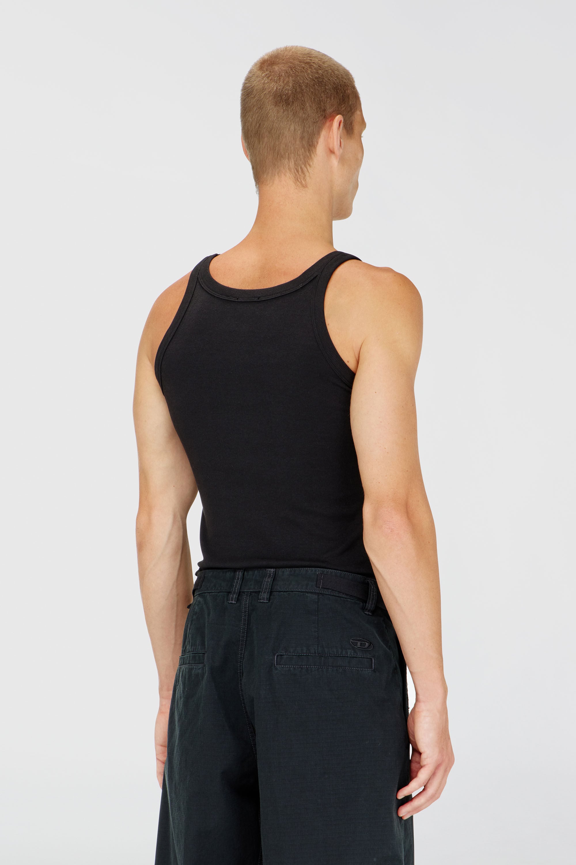 Diesel - T-WIFE-DCO, Canotta slim in cotone con logo Oval D Uomo in Nero - 4