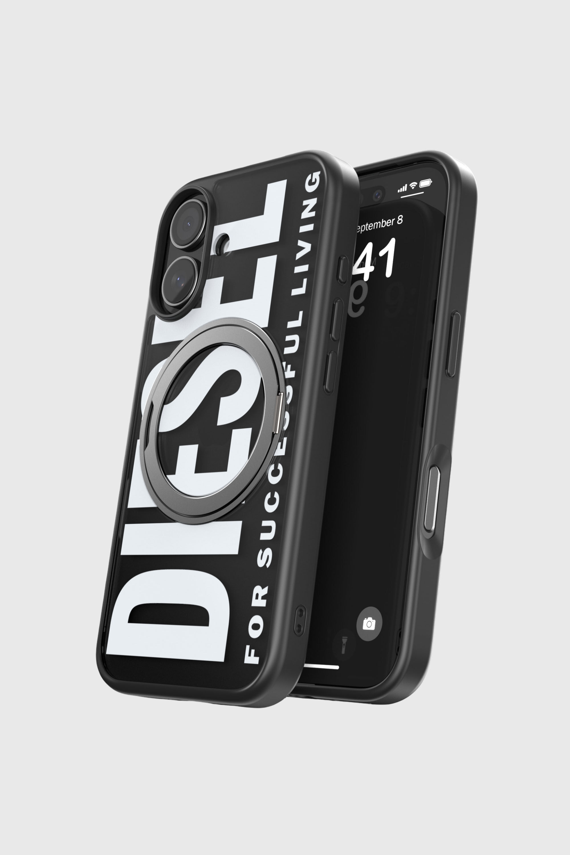 Diesel - 60403 RING STAND CASE RING STAND, Unisex Ringstand-Magsafe Case f&uuml;r iPhone 17 in Schwarz - 3