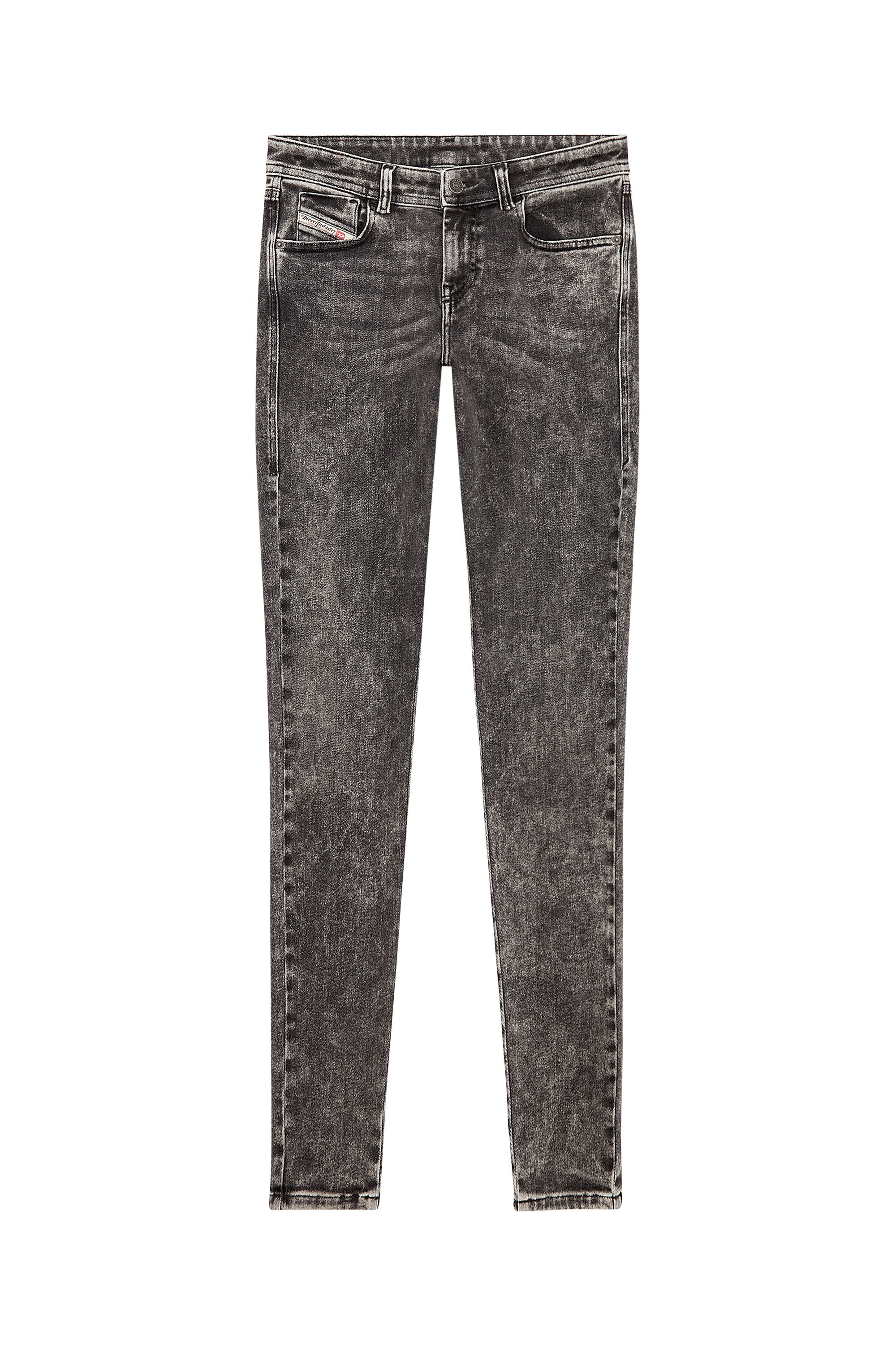 Diesel - Super skinny Jeans 2017 Slandy 09F80, Noir/Gris foncé - Image 2