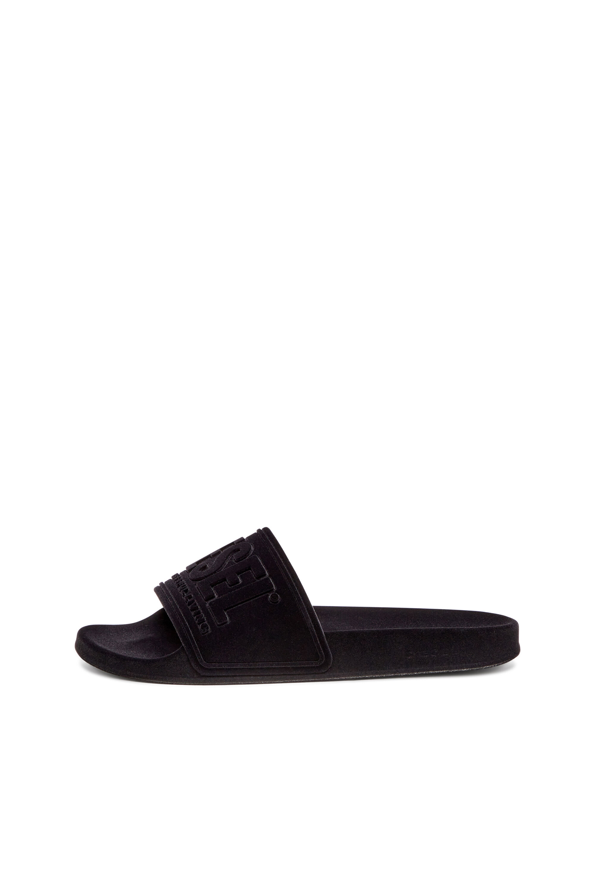 Diesel - SA-MAYEMI CC W, Sa-Mayemi-Ciabatte da piscina con effetto vellutato Donna in Nero - 7