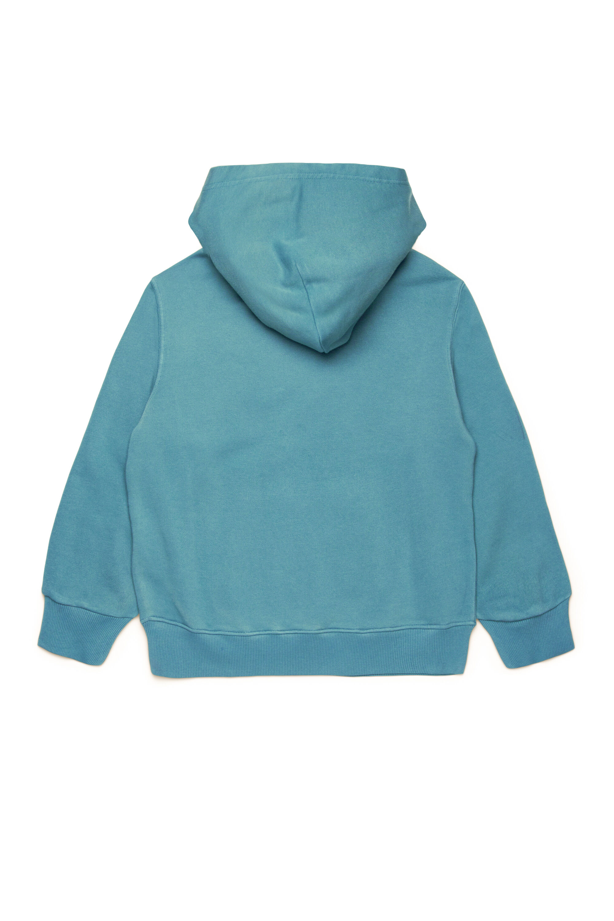 Diesel - SMACCYHOOD OVER, Man Faded hoodie with logo patches in Blue - Image 2