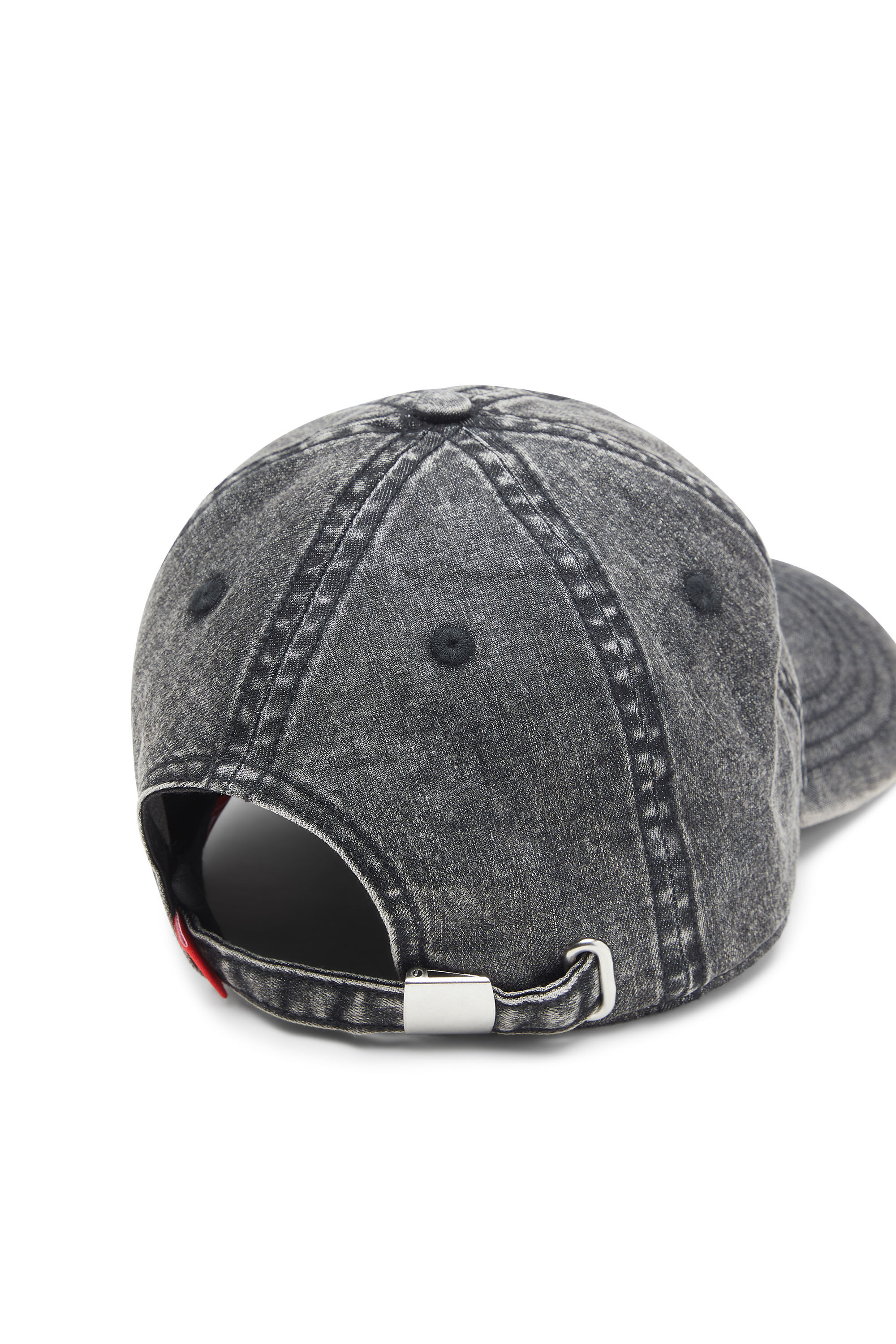 Diesel - C-AP-HOSHI, Casquette de baseball en denim avec ferrure Oval D Homme in Noir - 3