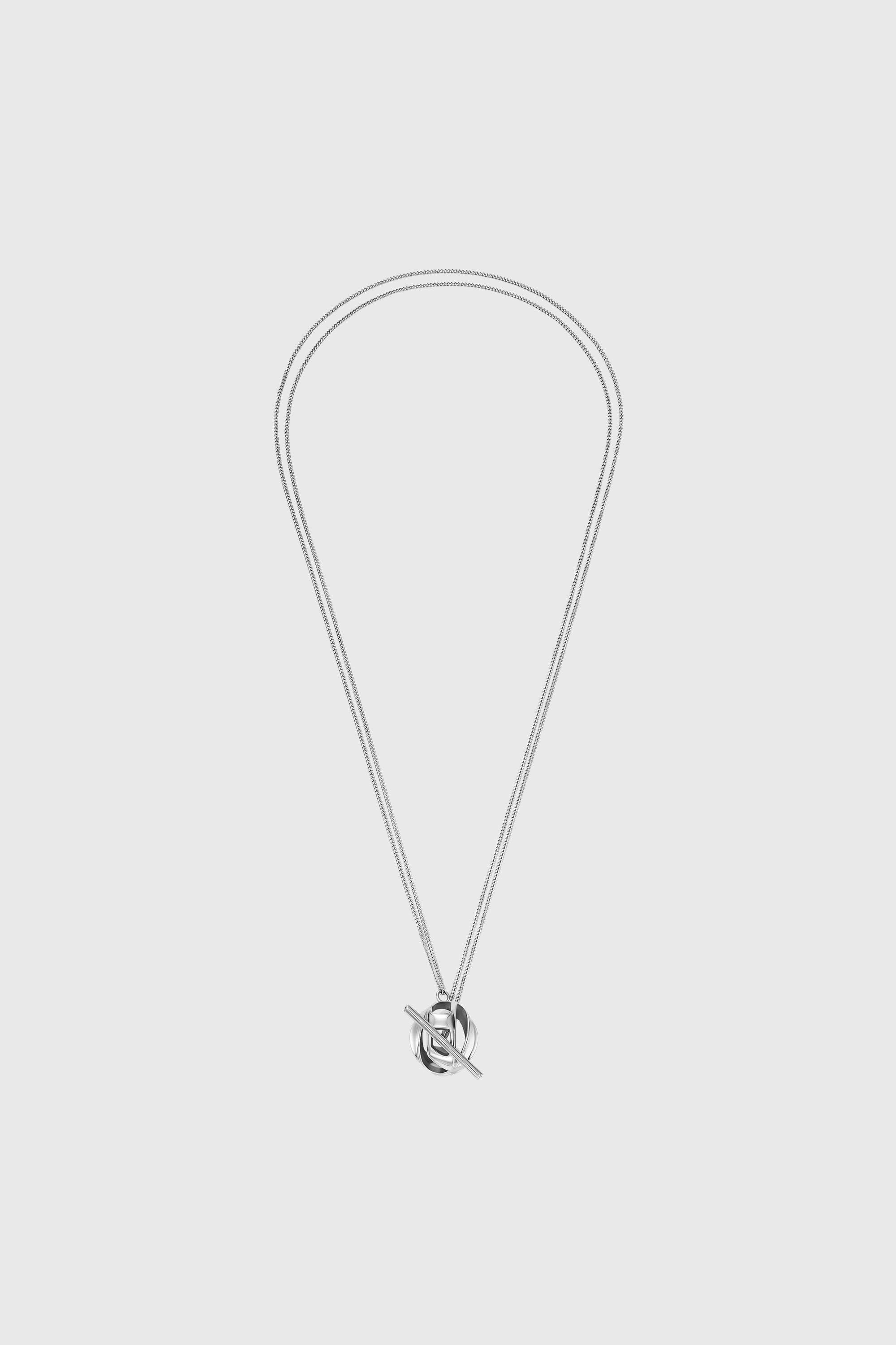 Diesel - DX1716040, Collana con pendente in acciaio inox Unisex in Argento - 1