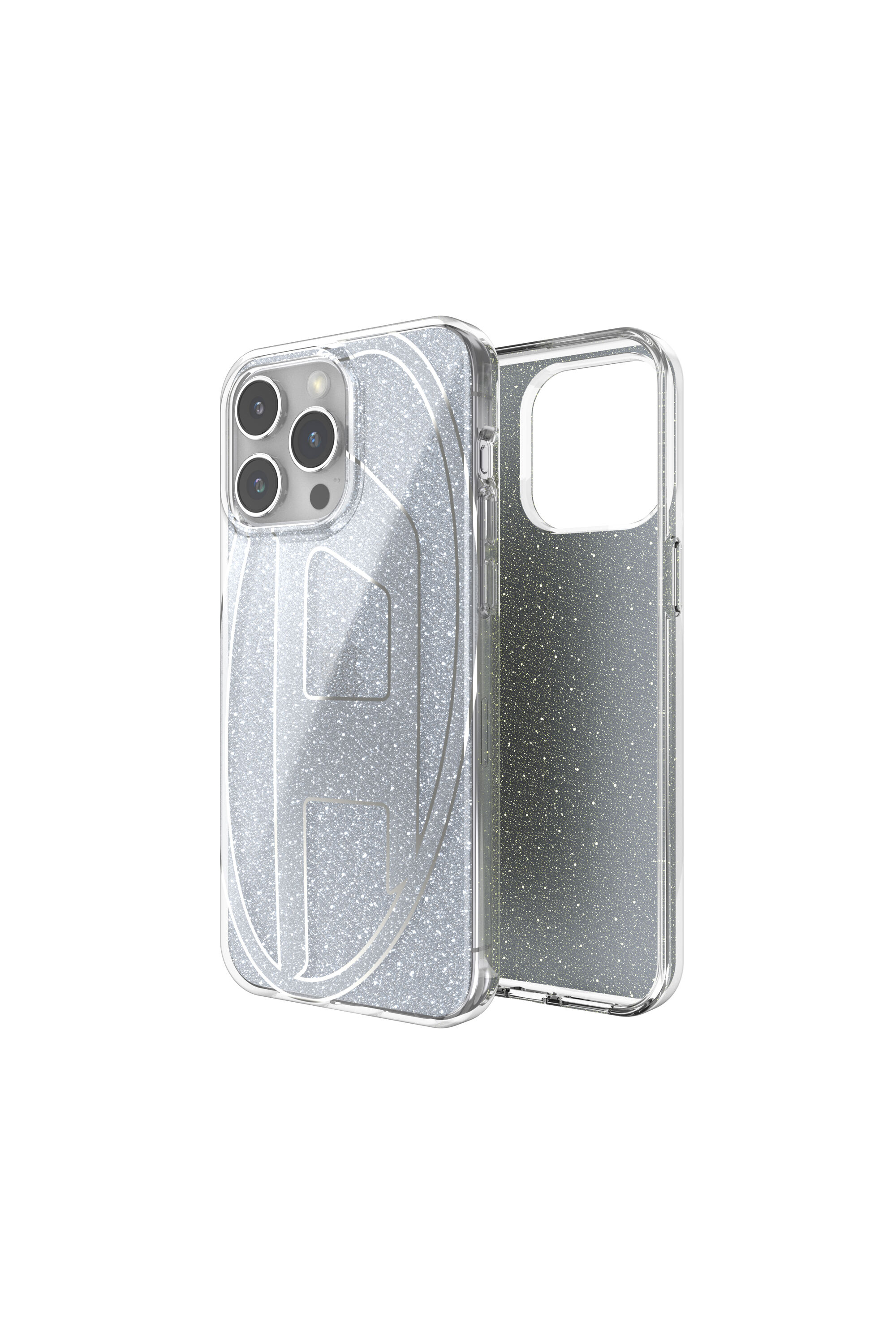 Diesel - 60033 AOP CASE, Coque glitter pur iP 15 Pro Max Mixte in Gris argenté - 1