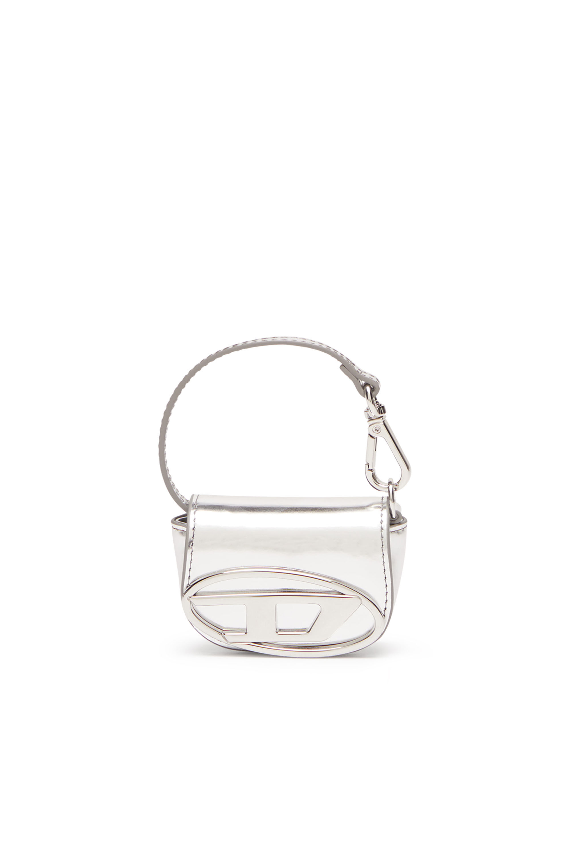 Diesel - 1DR XXS, Charm in pelle metallizzata Donna in Argento - 1