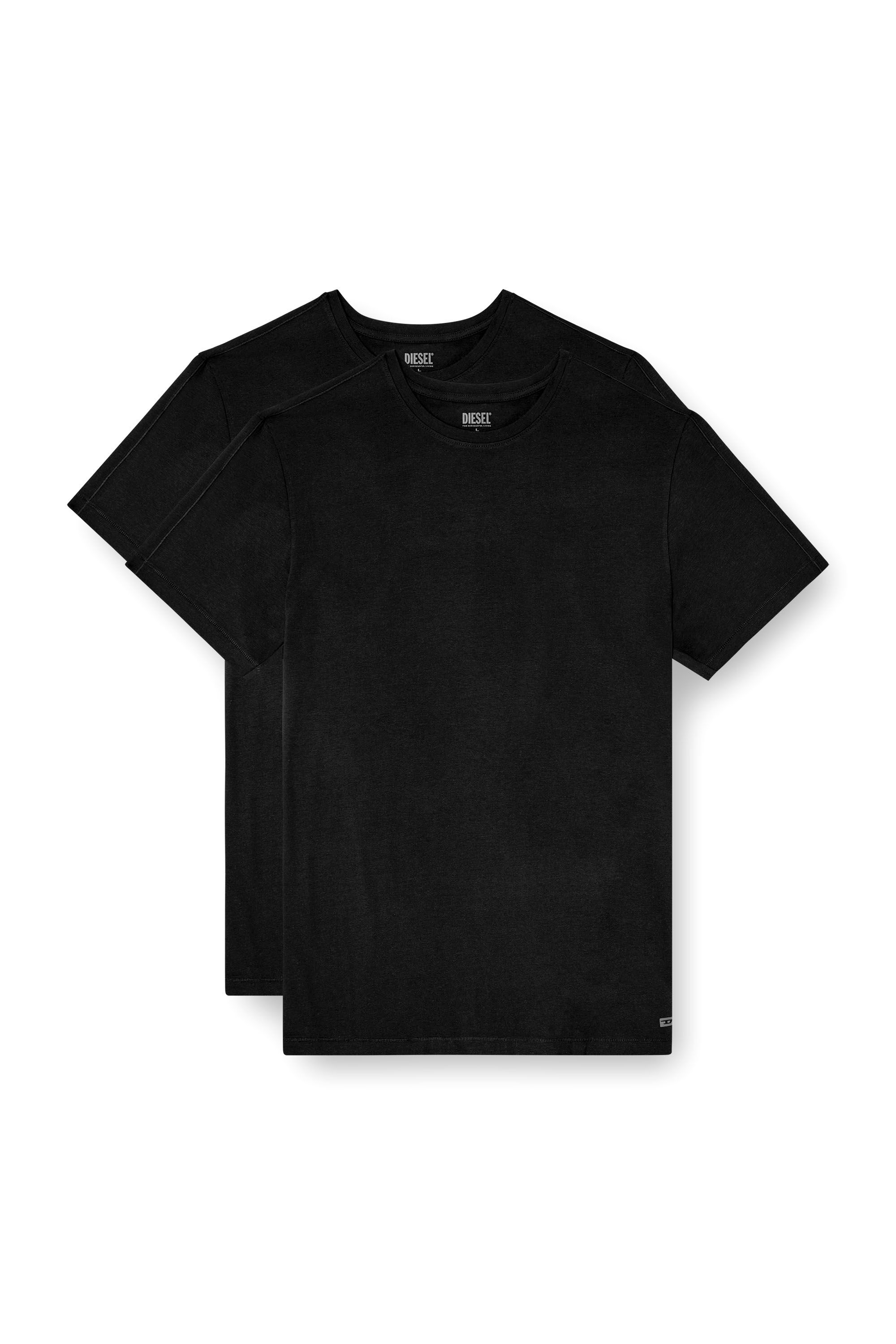 Diesel - RANDAL-D-MONO-2PACK, Set da due T-shirt in jersey fluido Uomo in Nero - 2