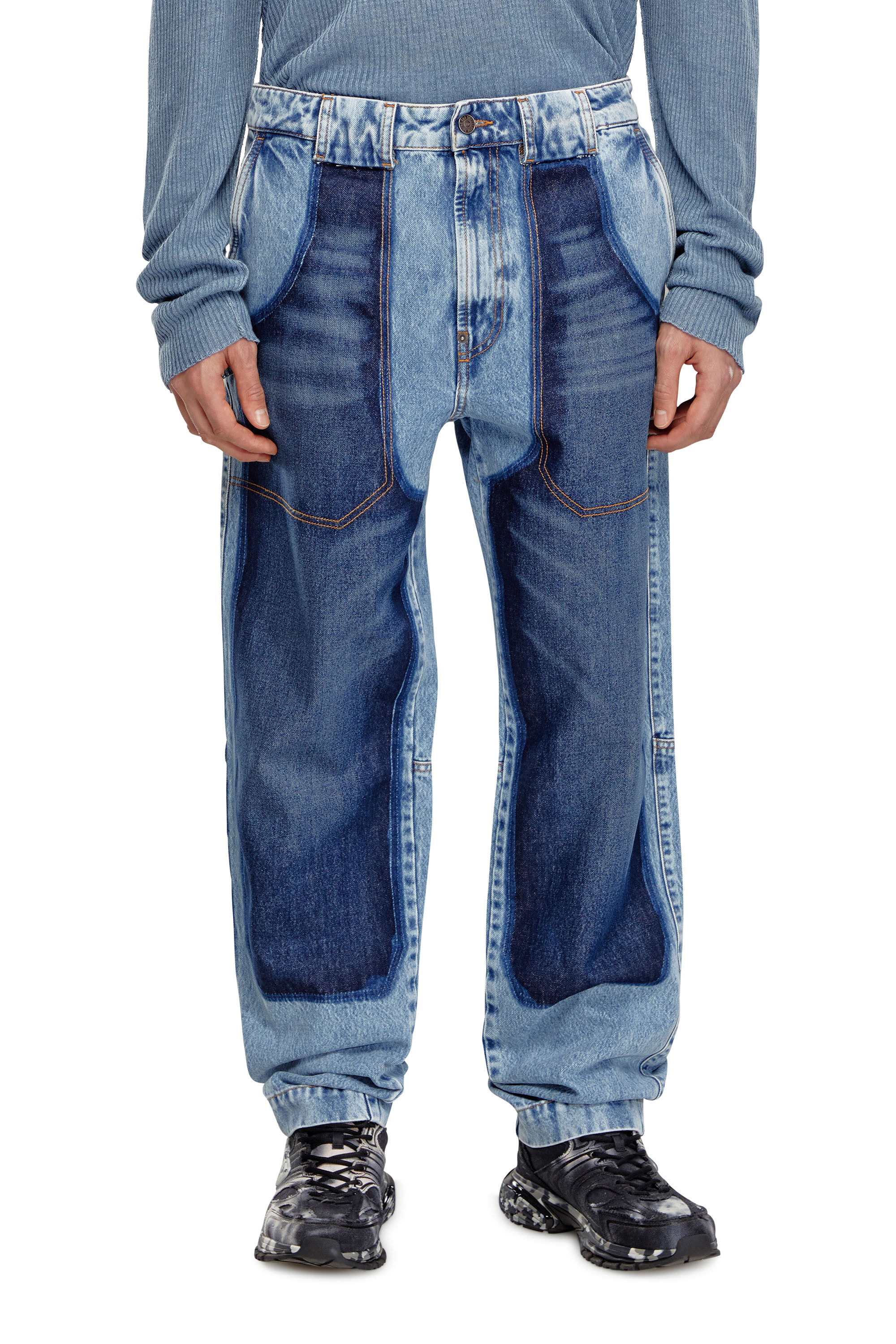 Diesel - Tapered Jeans D-P-5-D 0GHAW, Blu Chiaro - Image 3