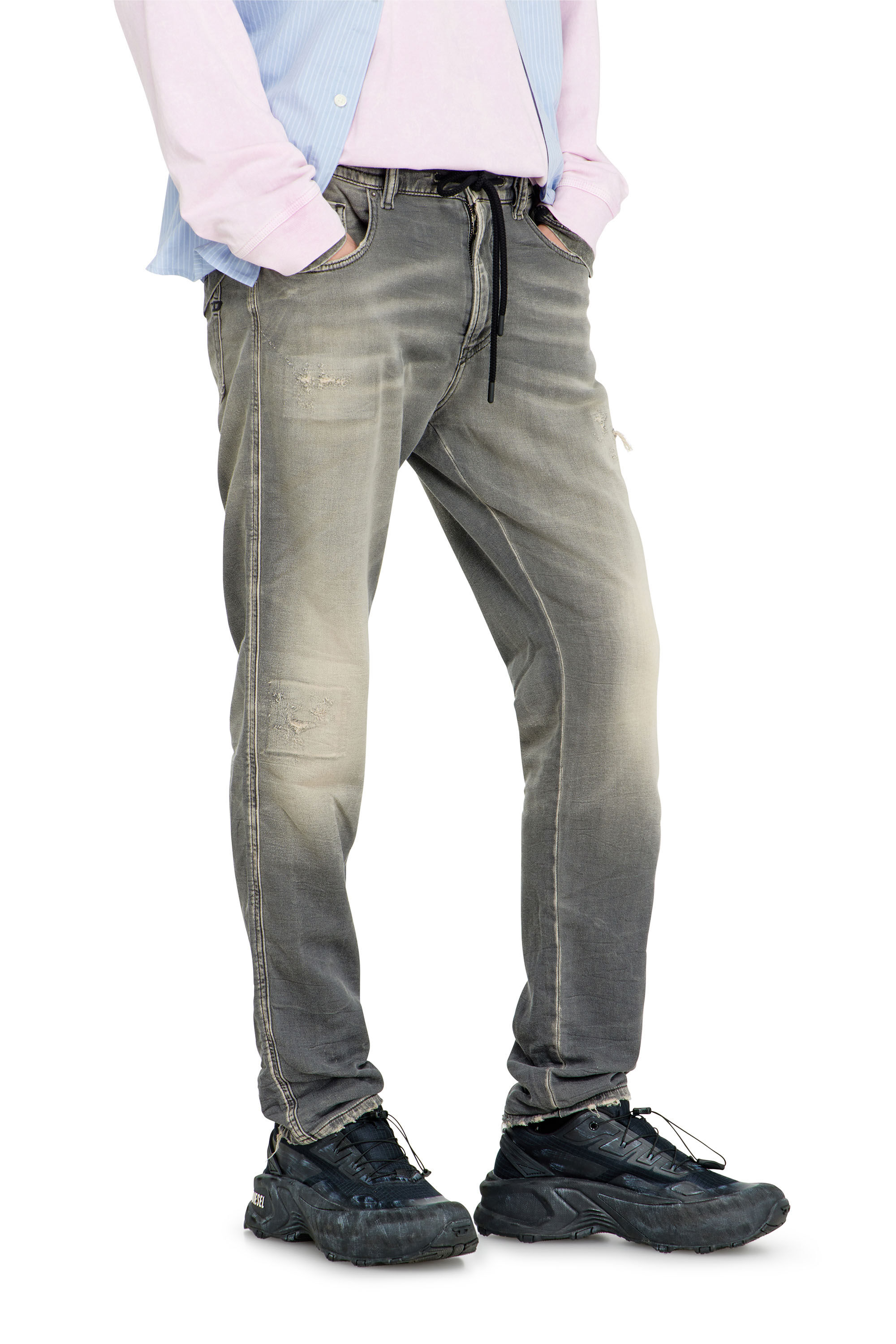 Diesel - Slim 2062 D-Strukt Joggjeans&reg; 068UH Homme, Gris Clair - Image 5
