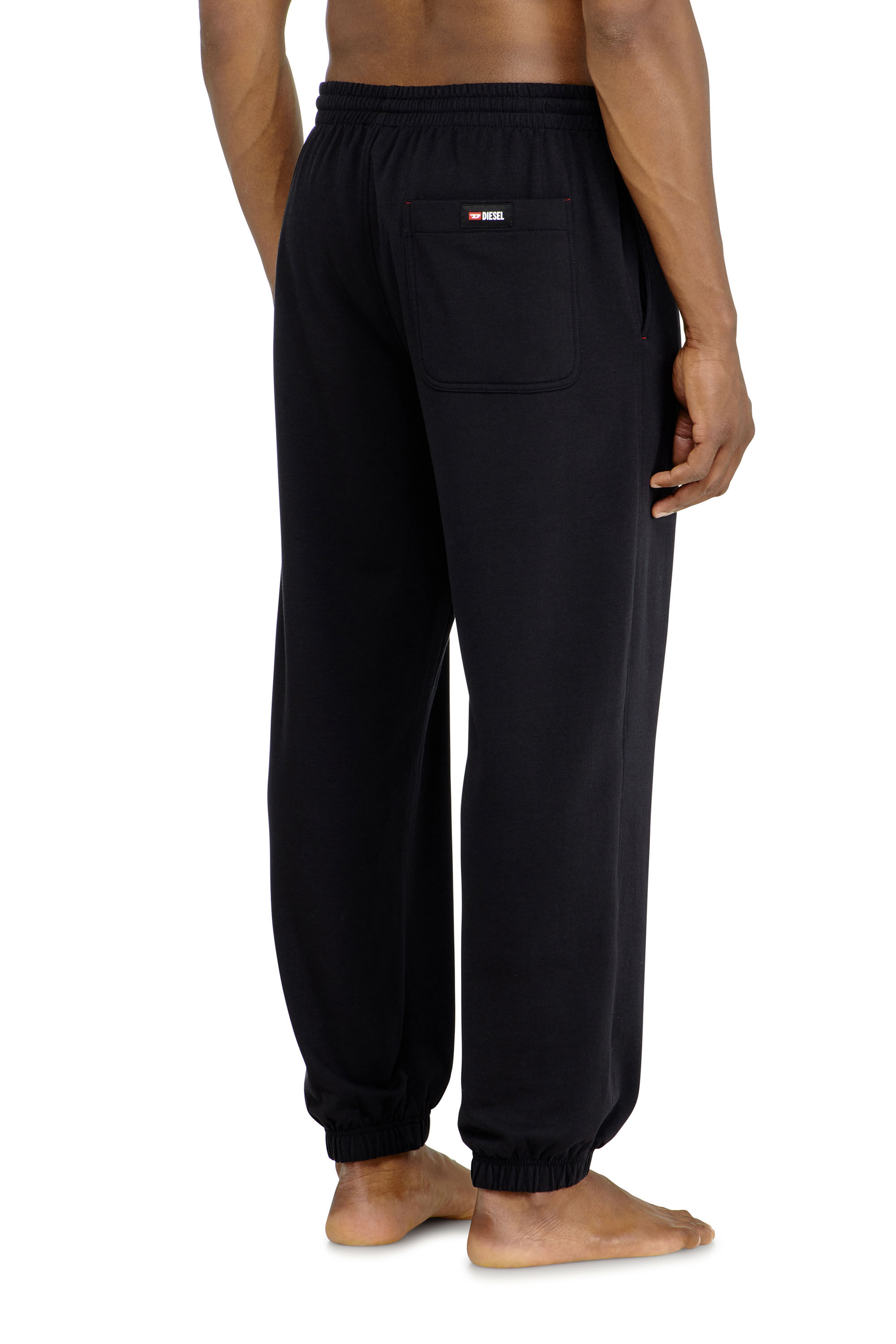 Diesel - LENNY-D-CORE, Herren Sweathose aus aufgerauter Baumwollmischung in Schwarz - 2