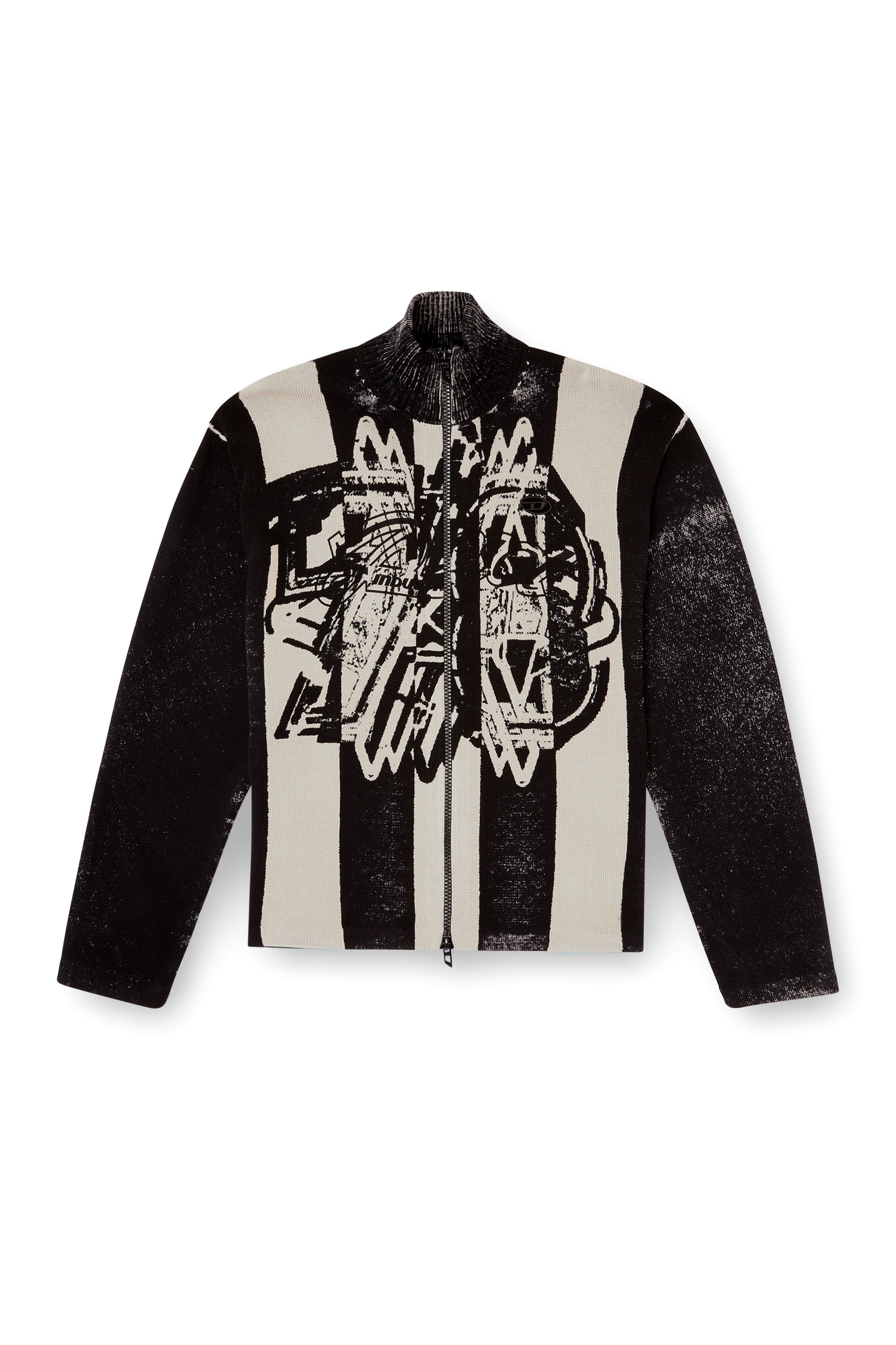 Diesel - K-OLIBA-JKT, Cardican con zip a strisce con stampa interna Uomo in ToBeDefined - 2
