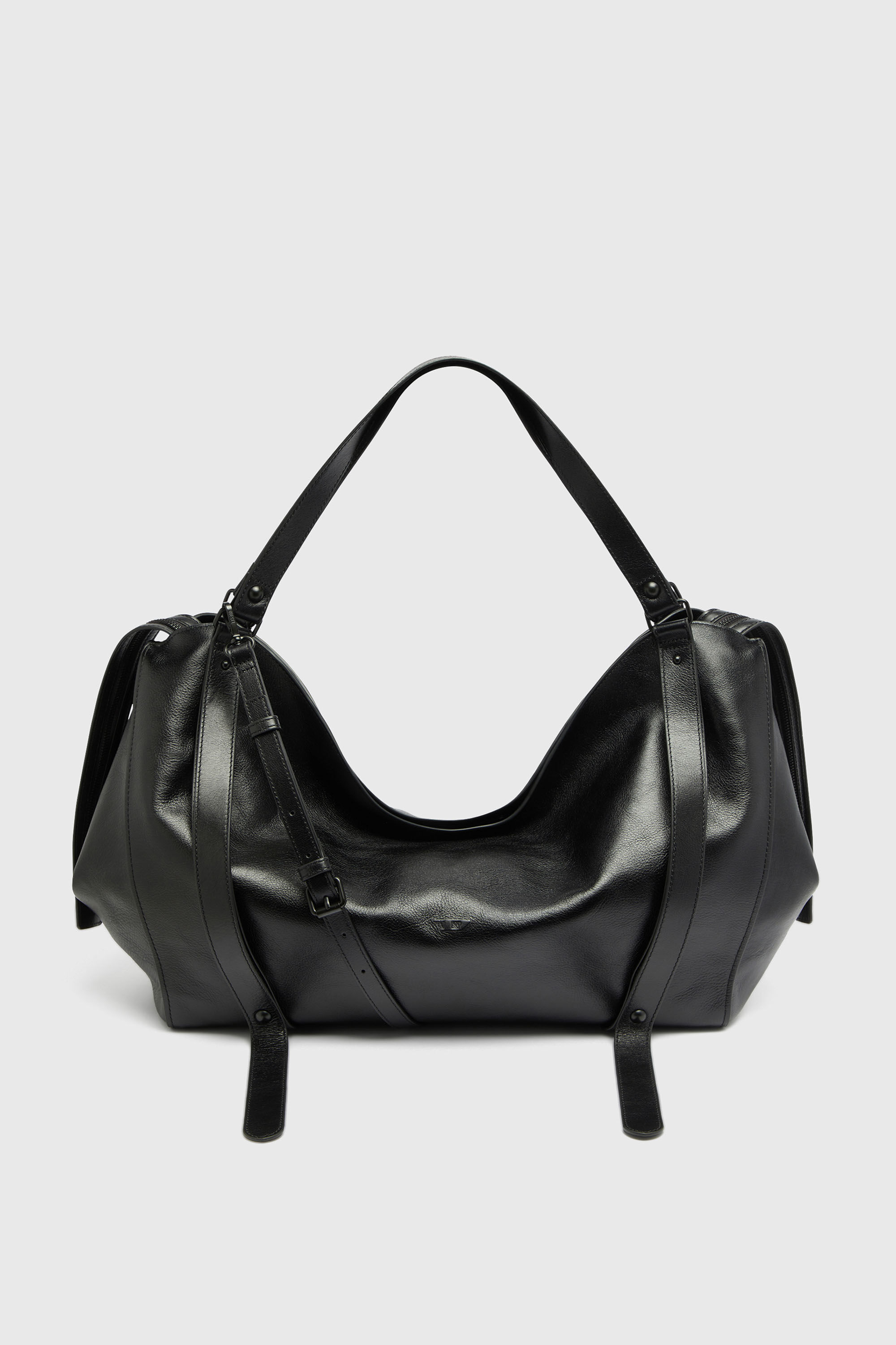 Diesel - D-ONE DUFFLE 48H, D-One-Borsa duffle in pelle Unisex in Nero - 1