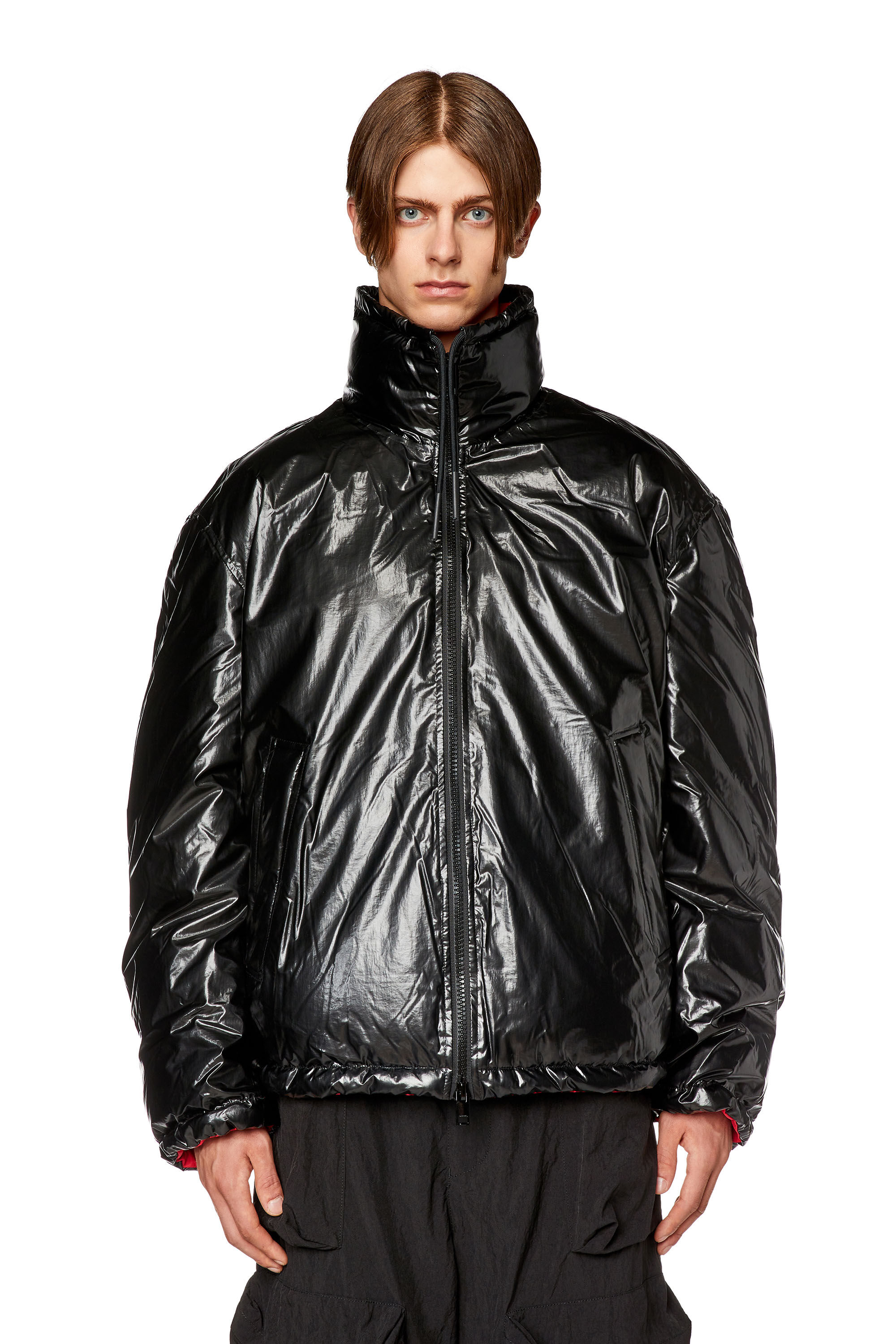 Diesel - W-JUPIT, Giacca imbottita con maxi logo Uomo in Multicolor - 4