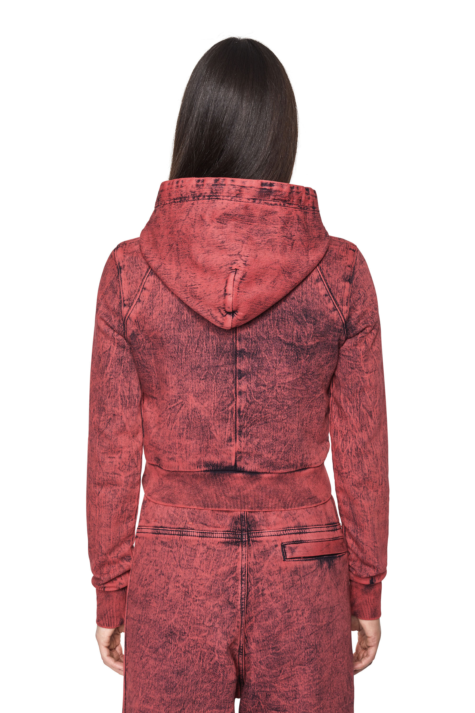 Diesel - D-ANGY-HOOD FS TRACK DENIM, Rosso - Image 4