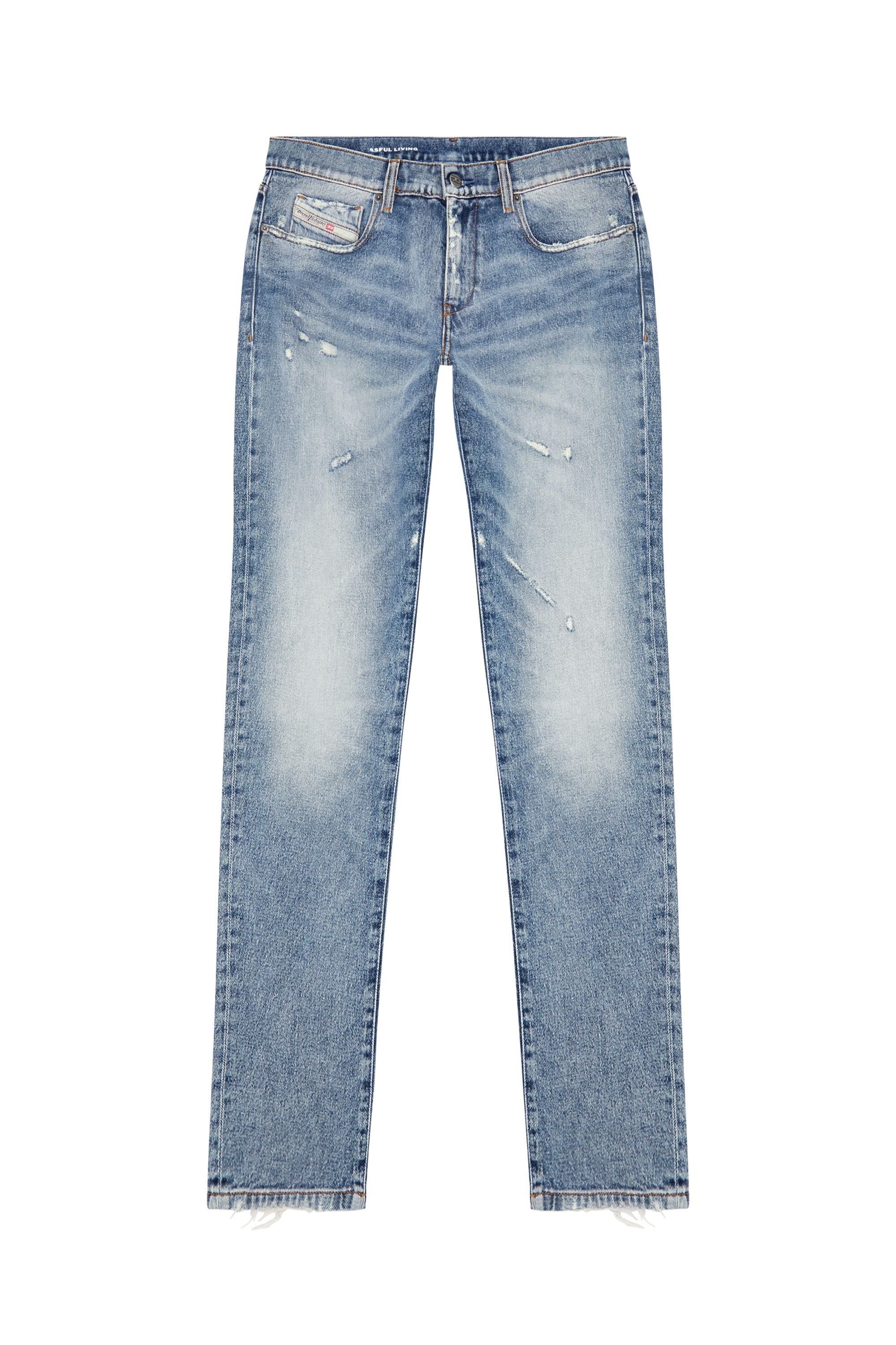 Diesel - Slim Jeans 2019 D-Strukt 09J57, Blu medio - Image 2