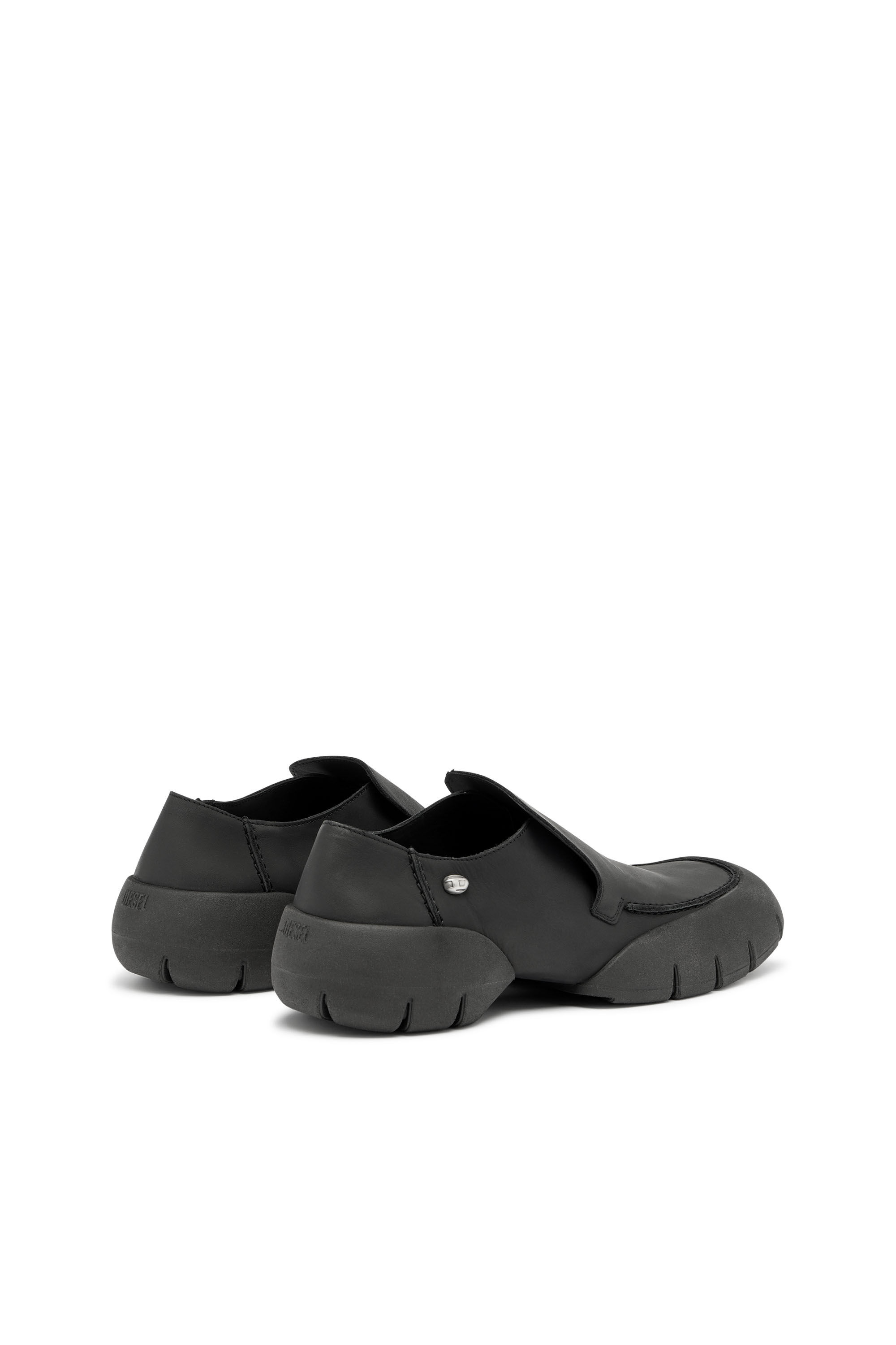 Diesel - D-MATHIEU SC, D-Mathieu-Mocassin en cuir bross&eacute; avec semelle en caoutchouc Homme in Noir - 3