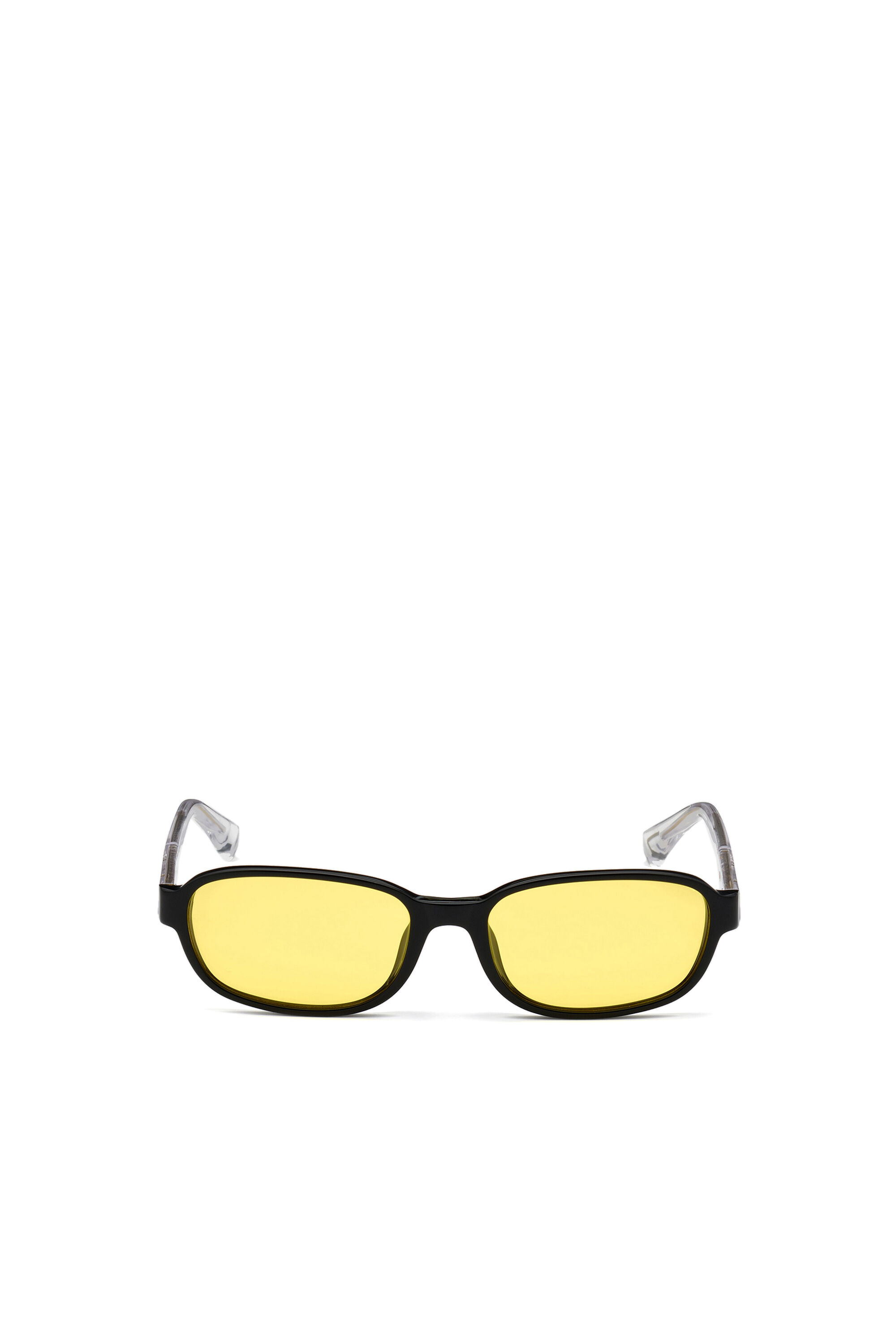 Diesel - DL0326, Modèle mini rectangulaire en acétate Mixte in Jaune - 1