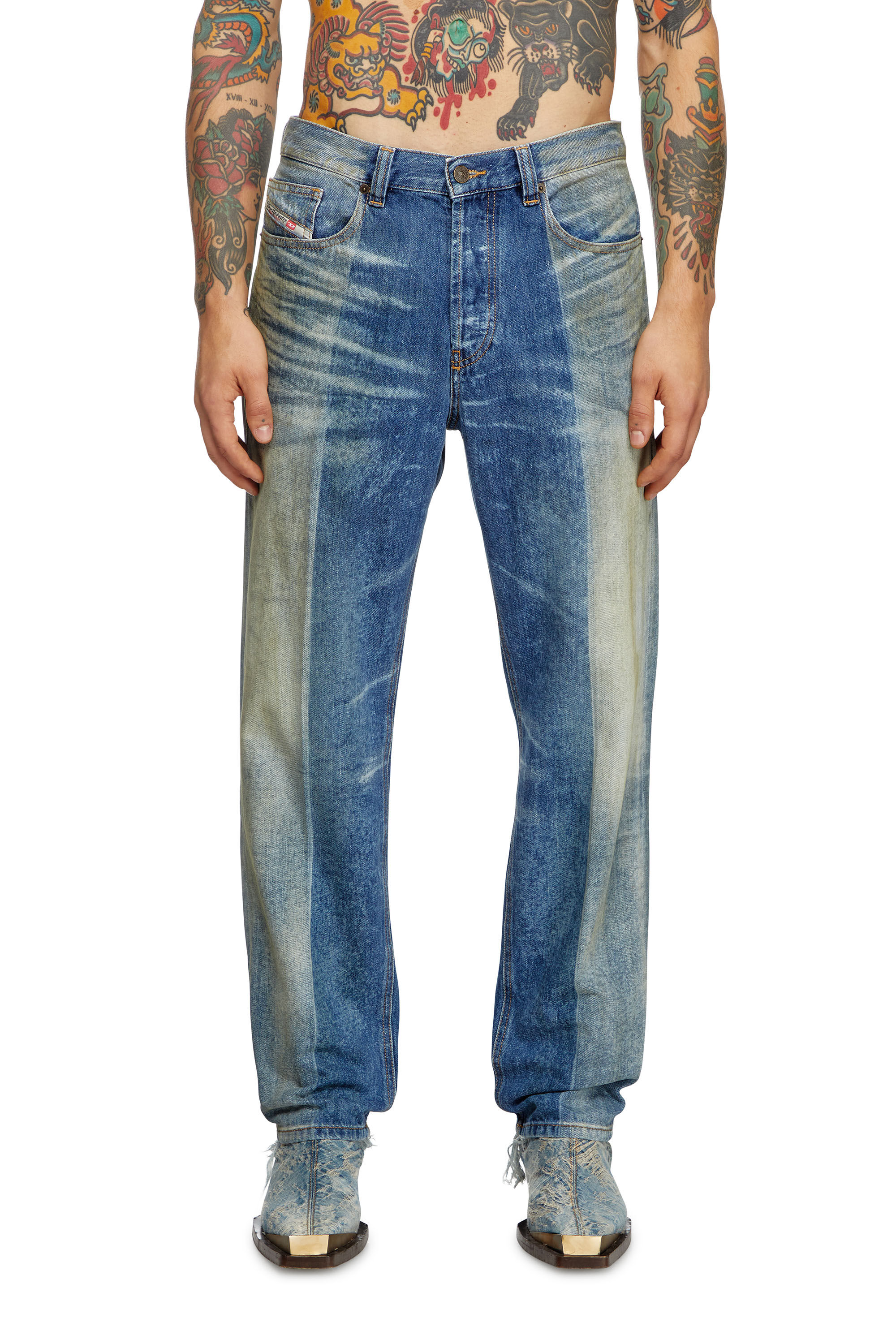 Diesel - Man Straight Jeans 2010 D-Macs 09L04, Medium blue - Image 3