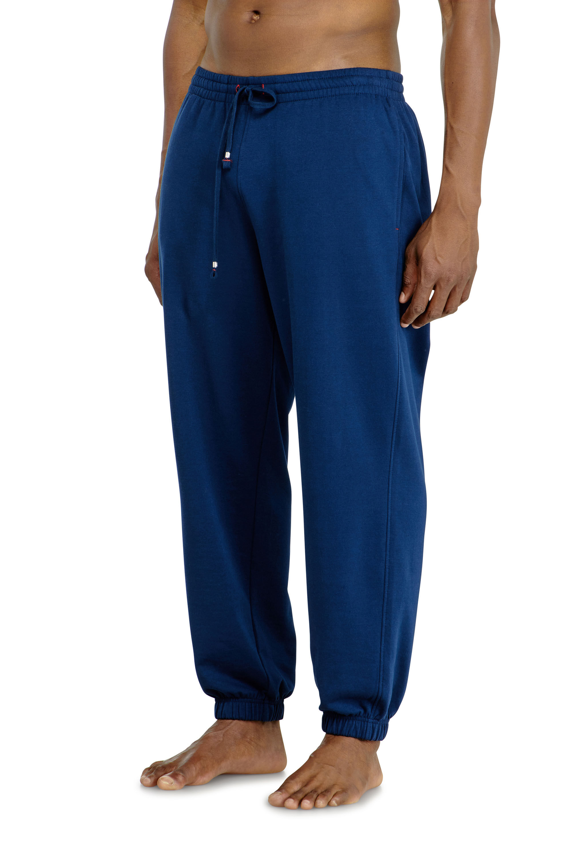 Diesel - LENNY-D-CORE, Pantalon de jogging en m&eacute;lange de coton gratt&eacute; Homme in Bleu - 1