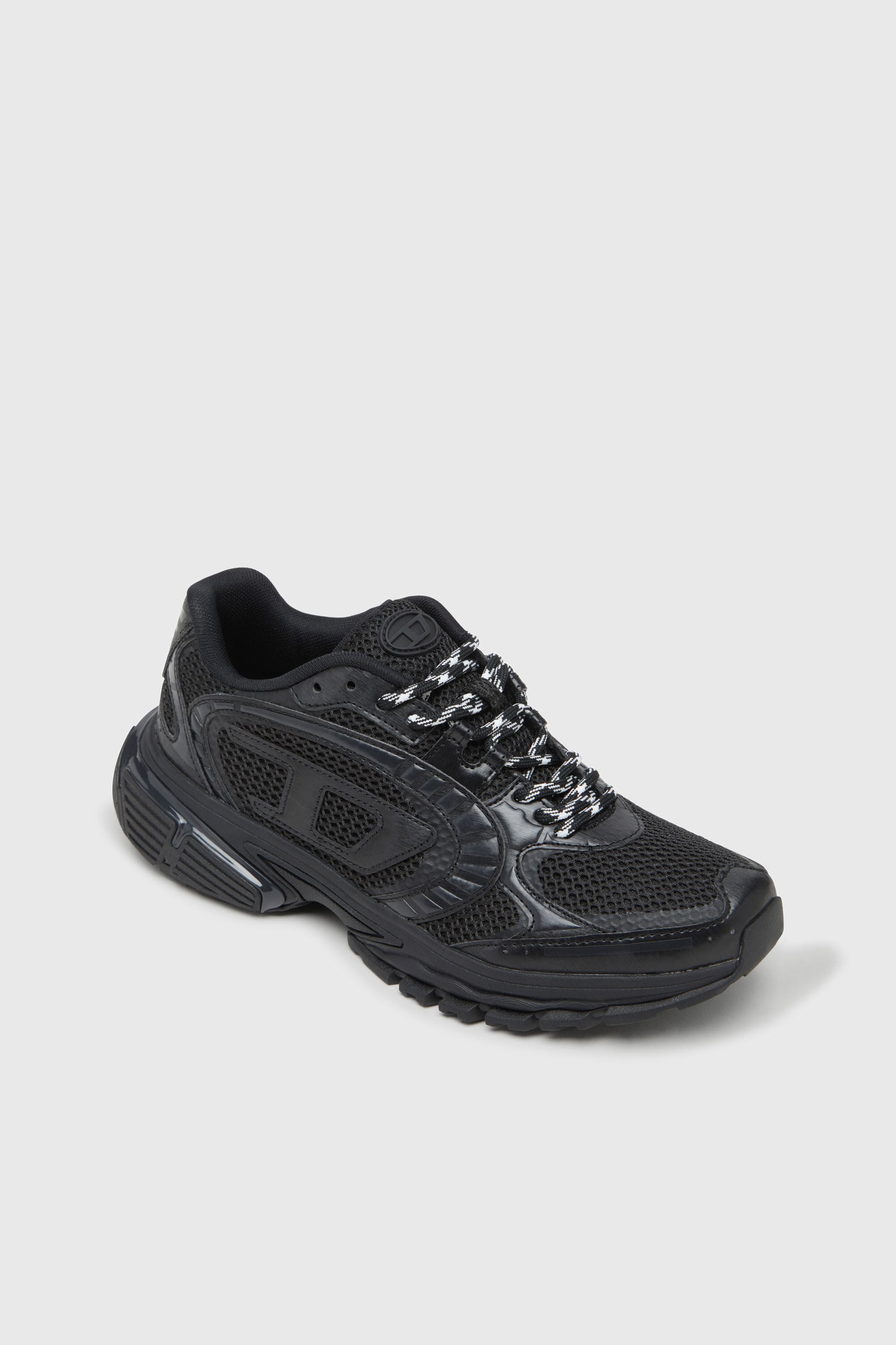 Diesel - S-PRO-V-DENSE LOW W, S-Pro-V-Dense-Baskets en mesh monochrome avec logo Oval D Femme in Noir - 6